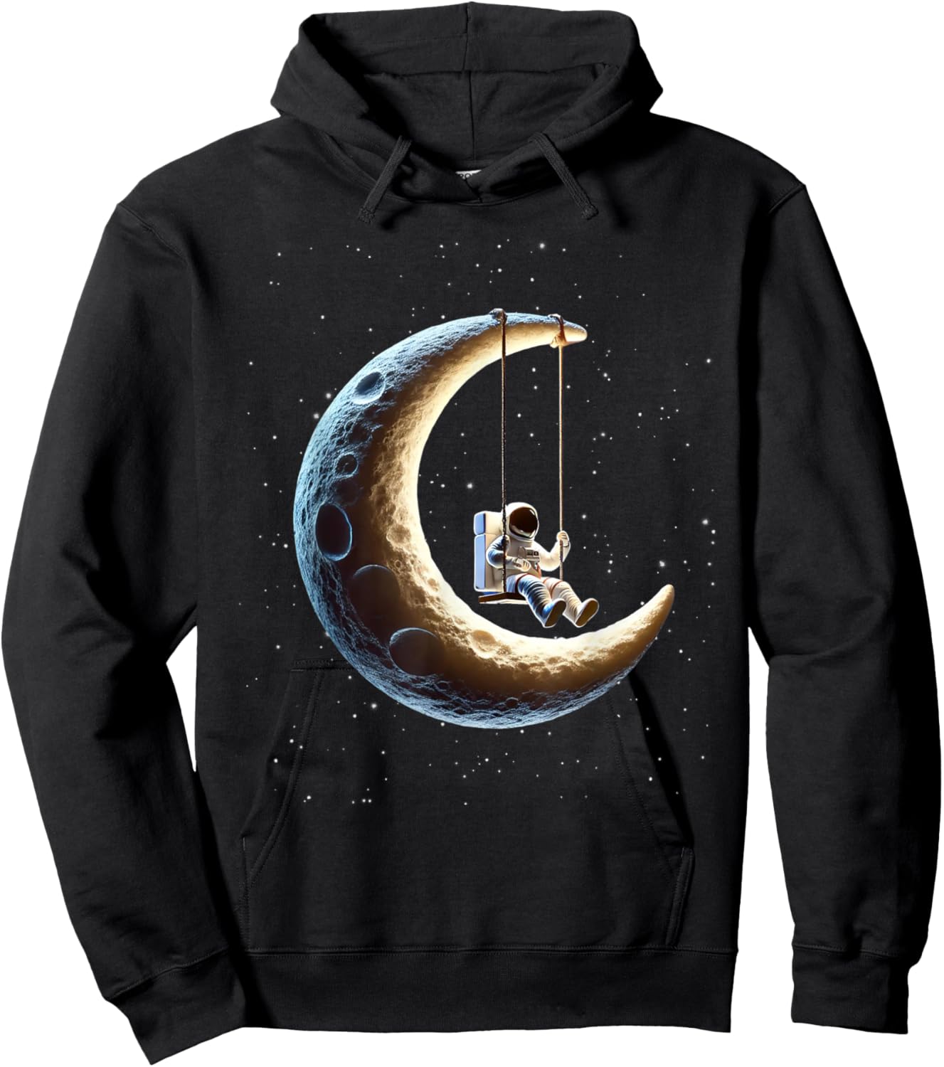 Funny Astronaut Moon gift Men Women kids astronomy space Hoodie - Hoodie | Black