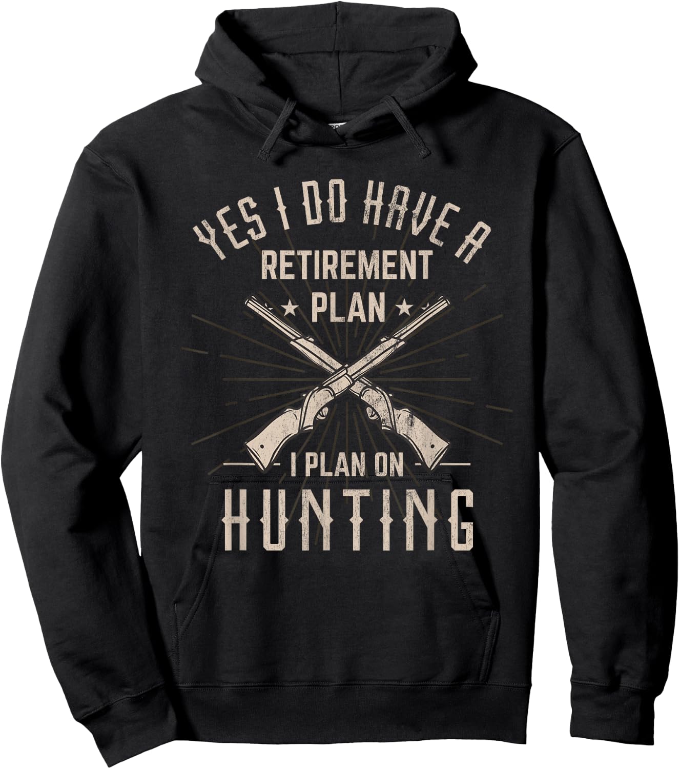 Funny Retirement Hunting Gift Retired Hunter Hoodie - Hoodie | Black