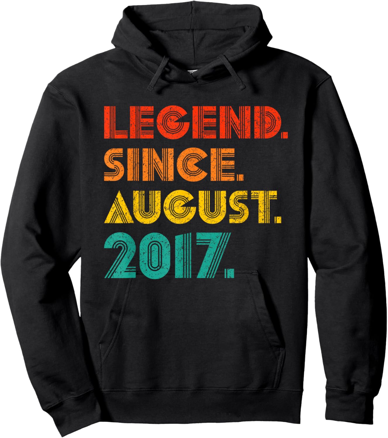 Legend Since August 2017 Birthday Gifts August 2017 Vintage Hoodie - Hoodie | Black