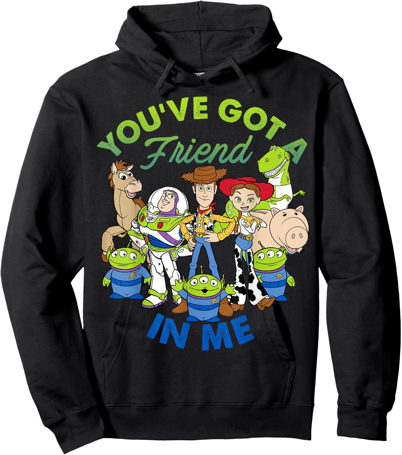 Disney Pixar Toy Story Cartoon Group Shot Graphic Hoodie - Hoodie | Black