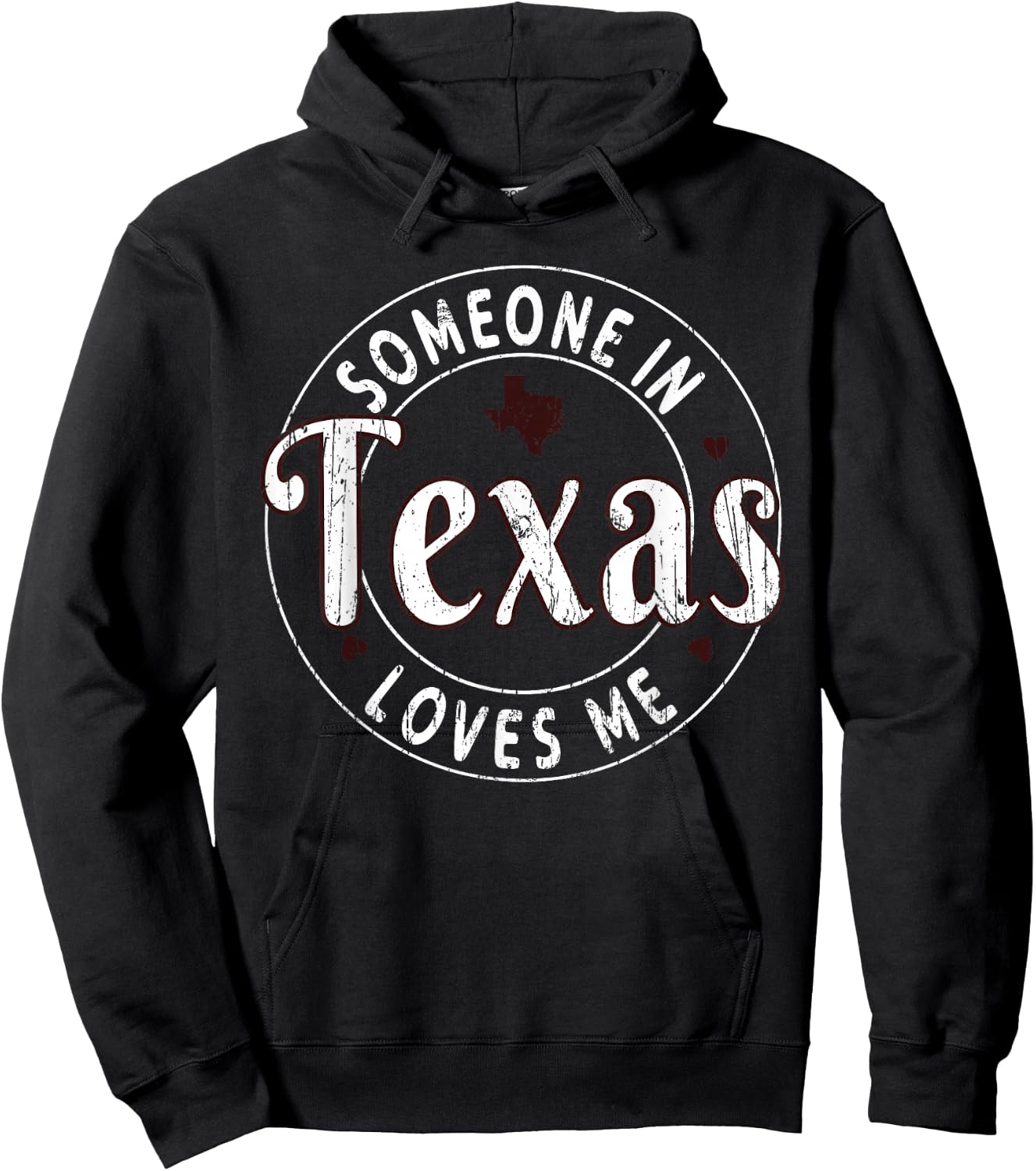Someone In Texas Loves Me Grunge State Retro Hoodie - Hoodie | Black