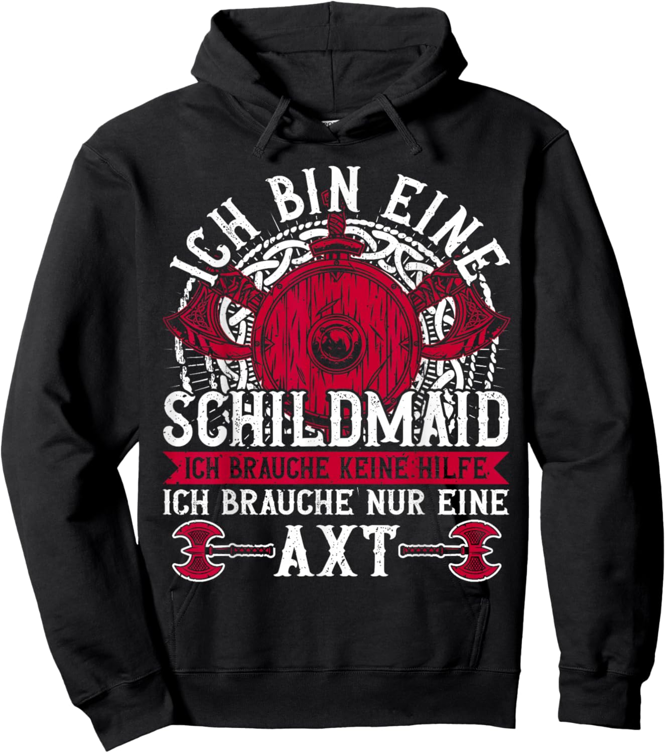 Wikinger Schildmaid Kostüm Damen, Kriegerin Wikinger Frauen Hoodie - Hoodie | Black