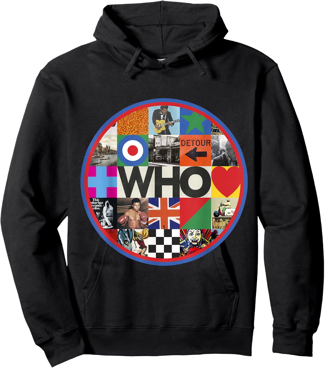 The Who Official 2019 Who Album Cover Circle Hoodie - Hoodie | Black