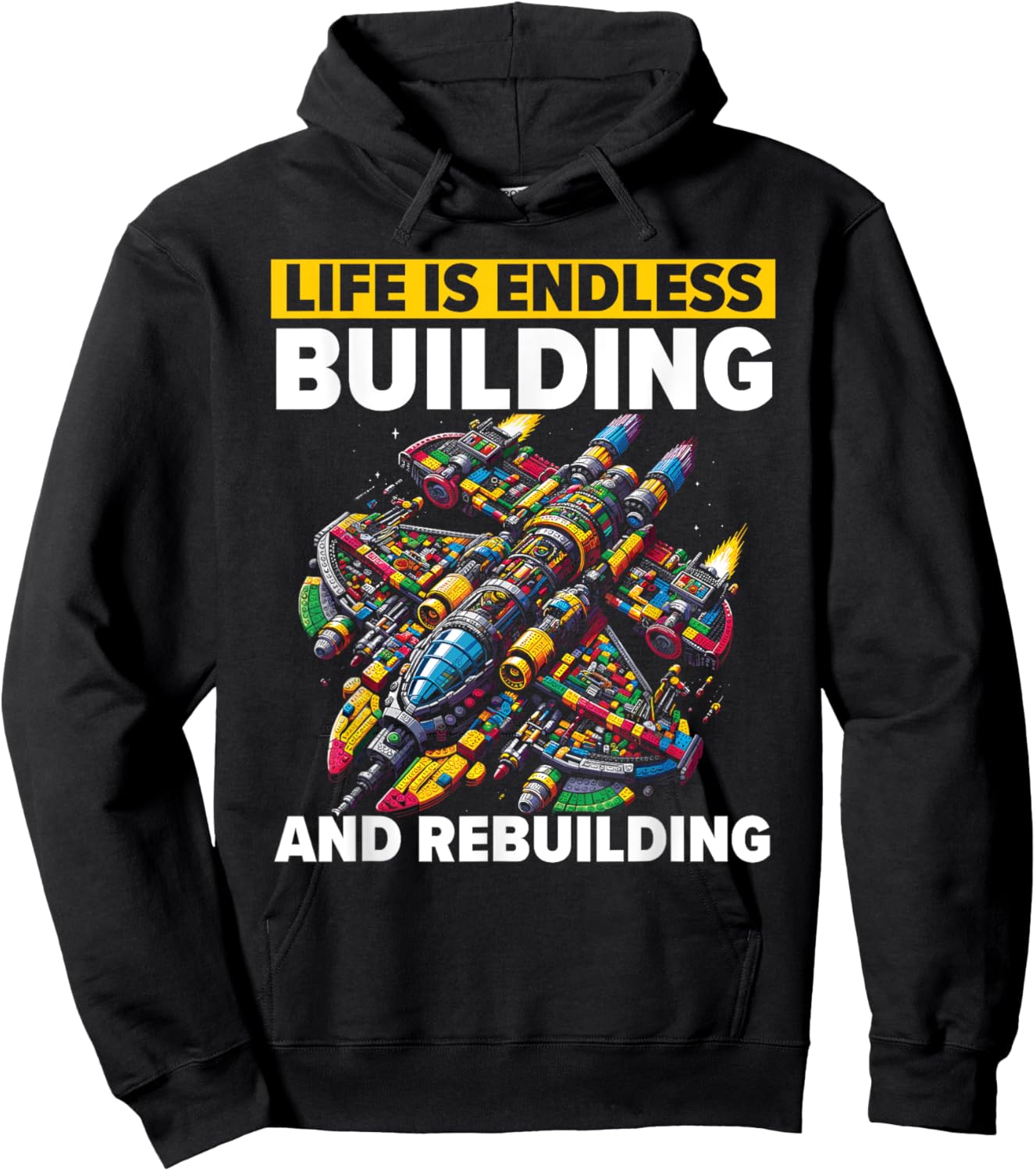 Master Builder Bricks Blocks Play Toys Building Blocks Hoodie - Hoodie | Black
