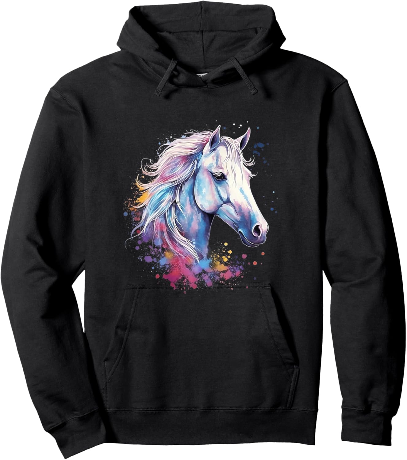 Colorful Horse Hoodie - Hoodie | Black