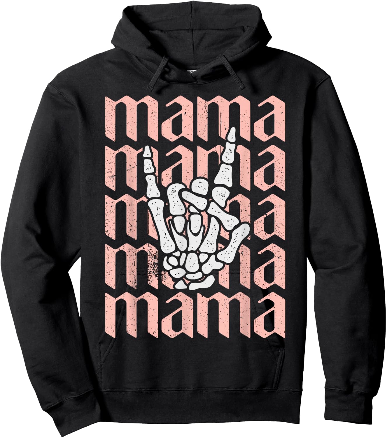 Mama Birthday, Mama Rocks Gifts, Rock and Roll Mother's Day Hoodie - Hoodie | Black