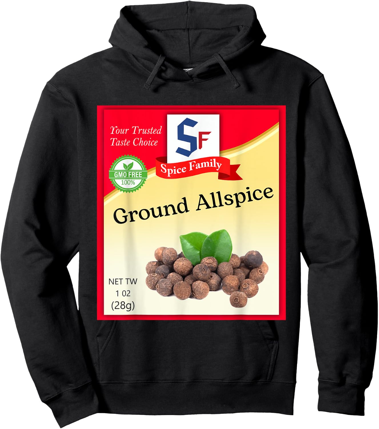 Ground Allspice Condiment Costume Holiday Spice Costumes Hoodie - Hoodie | Black