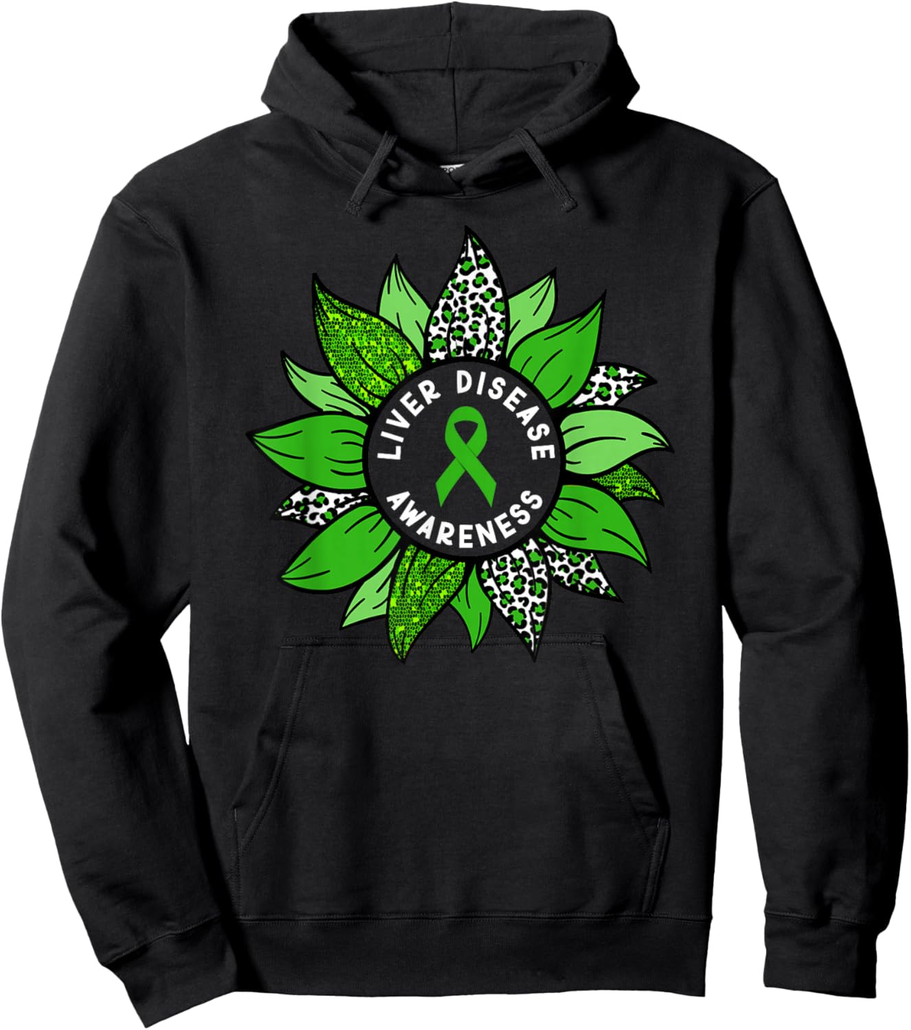 Liver Disease Awareness Month Flower Liver Disease Warrior Hoodie - Hoodie | Black