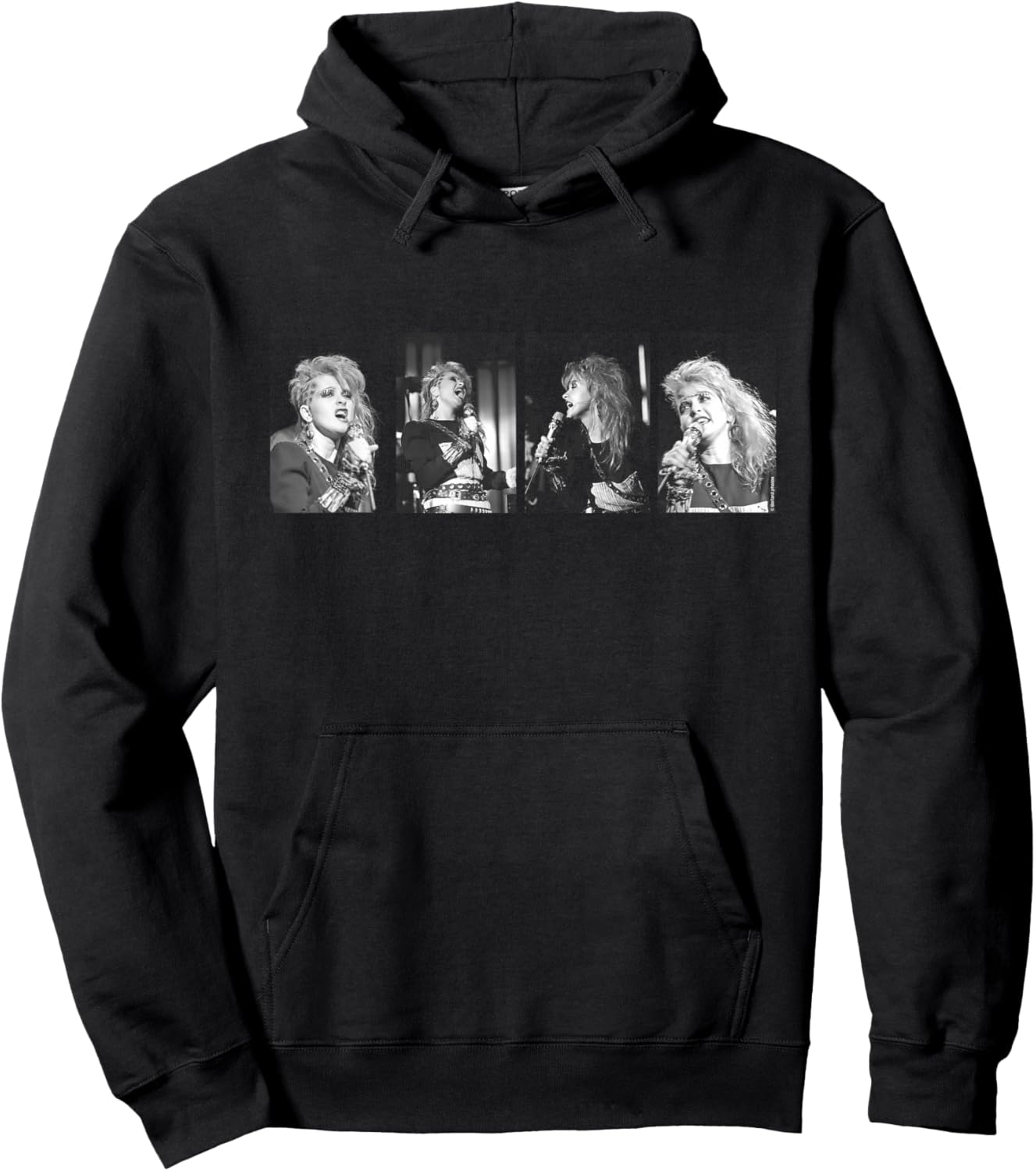 Cyndi Lauper Singing Live Four Tiles By Allan Ballard Hoodie - Hoodie | Black