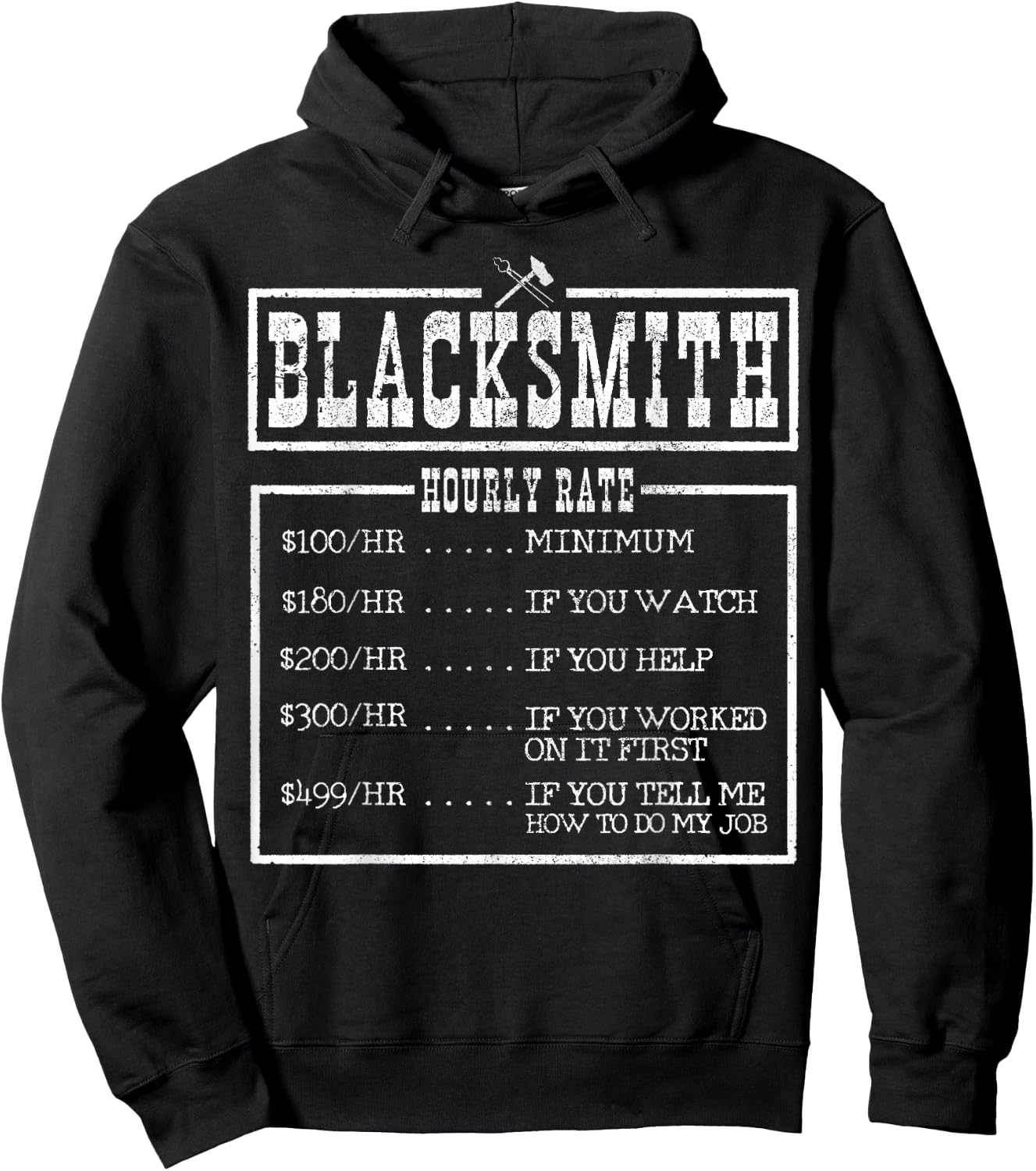 Blacksmith Blacksmith Blacksmith Saying Gift Hoodie - Hoodie | Black