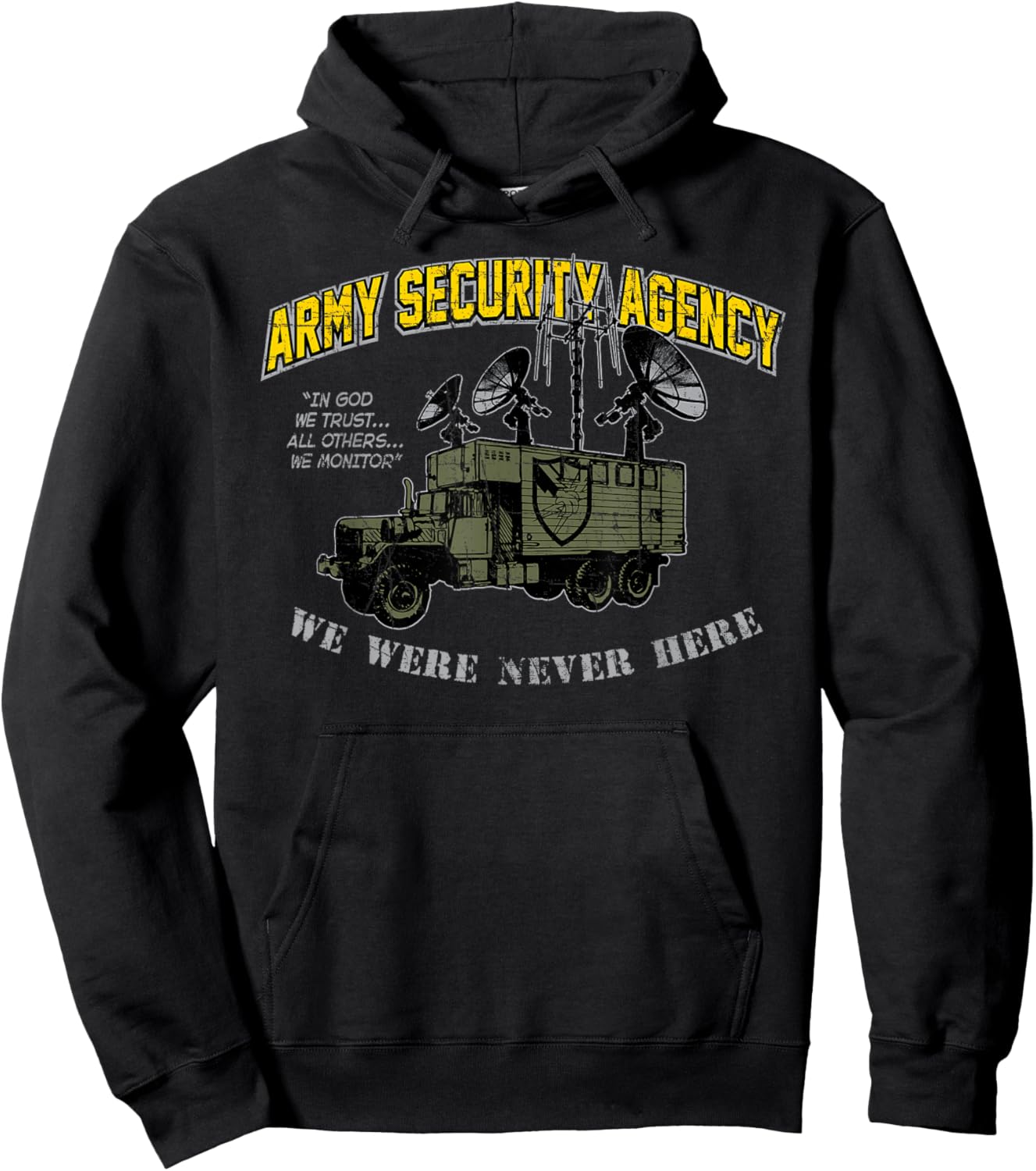 American Marauder: Army Security Agency Listener Truck Hoodie - Hoodie | Black