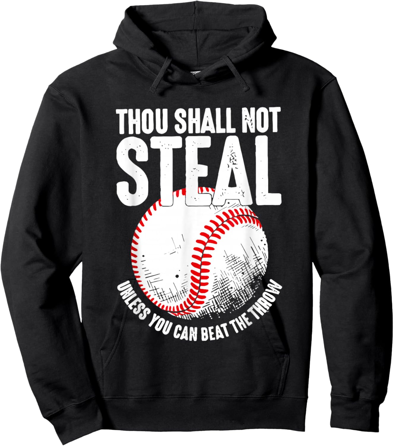 Thou Shall Not Steal Unless You Can Beat The Throw Hoodie - Hoodie | Black