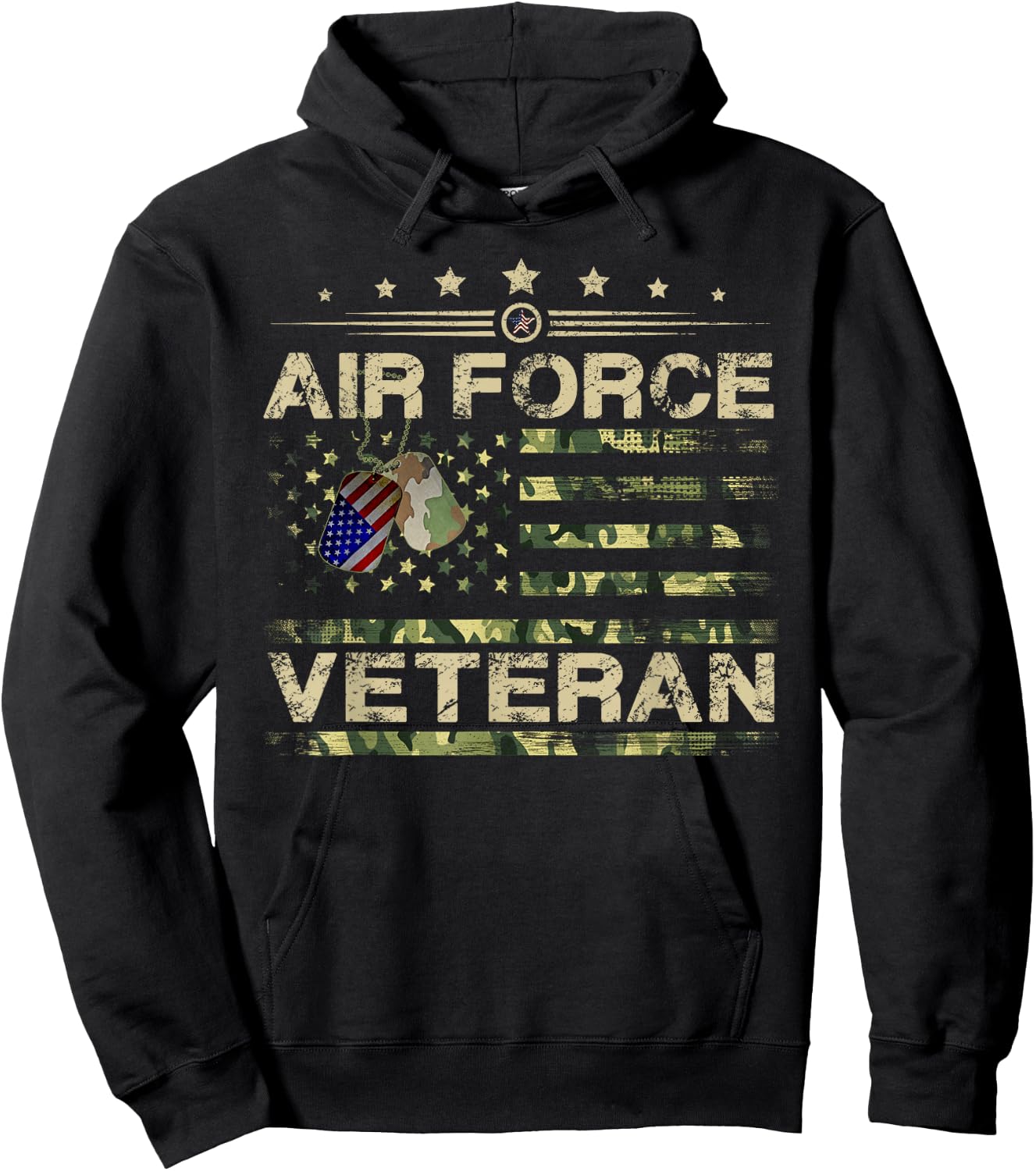 Camouflage American Betsy Ross Flag Us Air Force Veteran Hoodie - Hoodie | Black