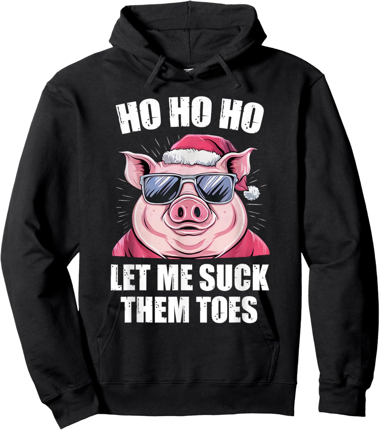 Ho Ho Ho Let Me Suck Them Toes Funny Toe Feet Lover Hoodie - Hoodie | Black