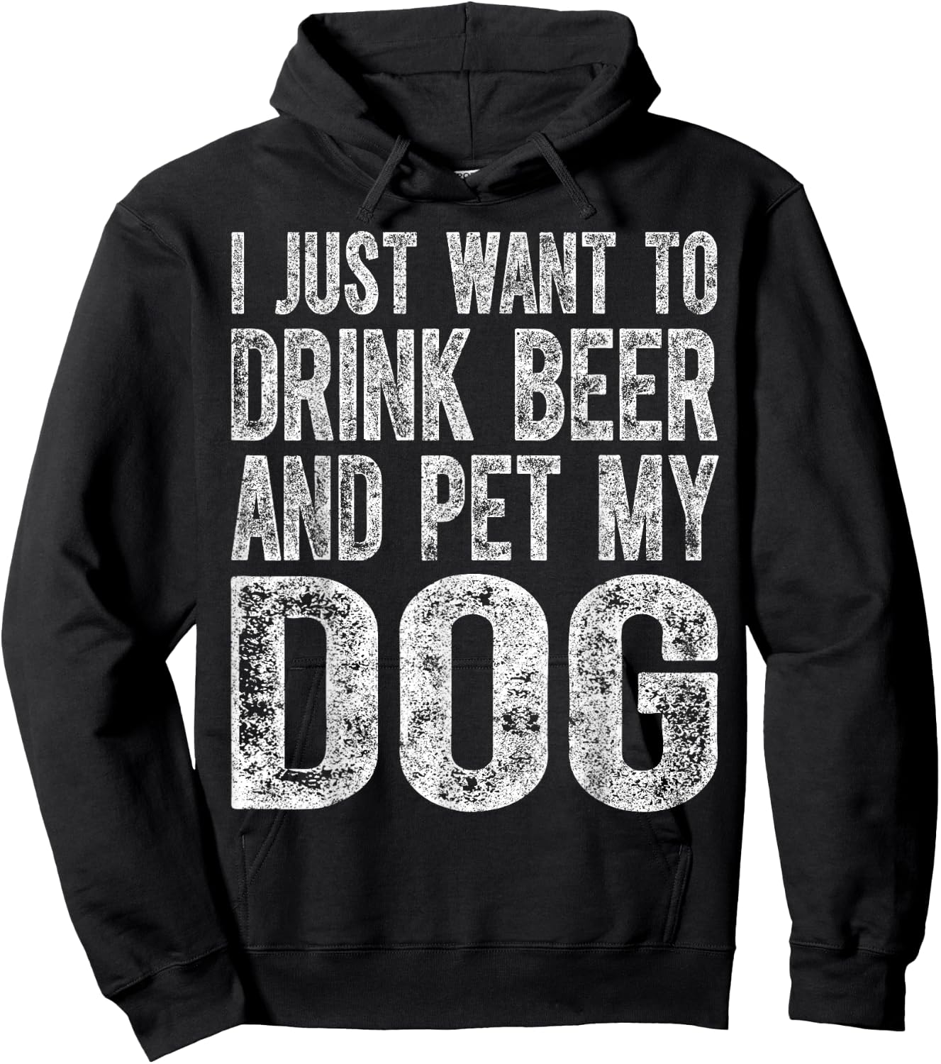 Cute Drinking Shirt I Just Want To Drink Beer And Pet My Dog Women Hoodie - Hoodie | Black