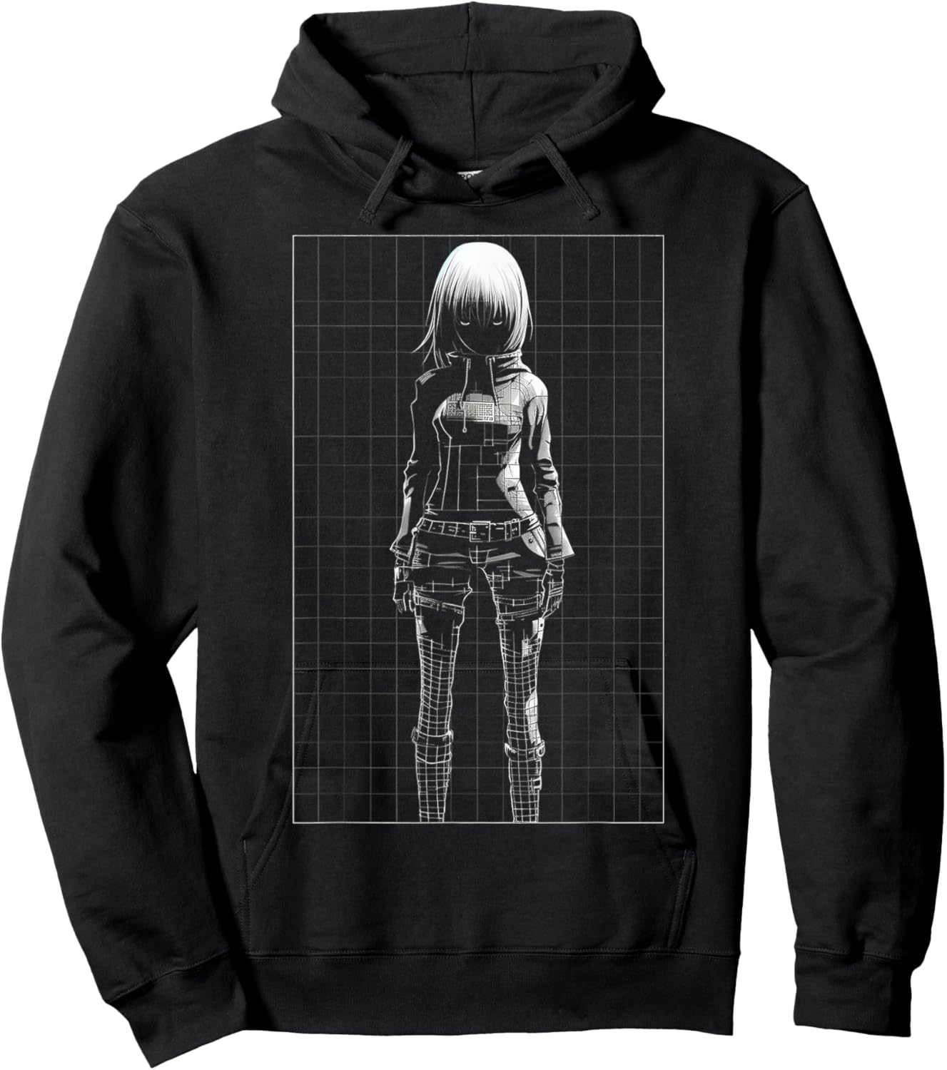 Anime Girl Character Art Anime Hoodie - Hoodie | Black