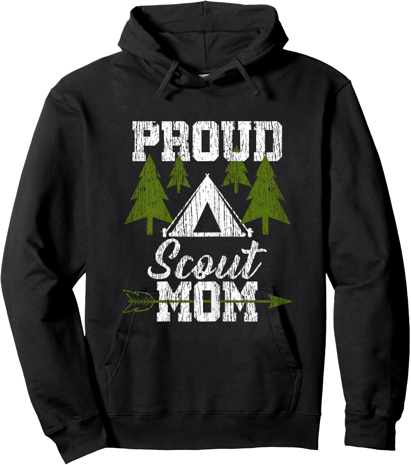 Proud Scout Mom - Scouting Mother Shirt Gift Hoodie - Hoodie | Black