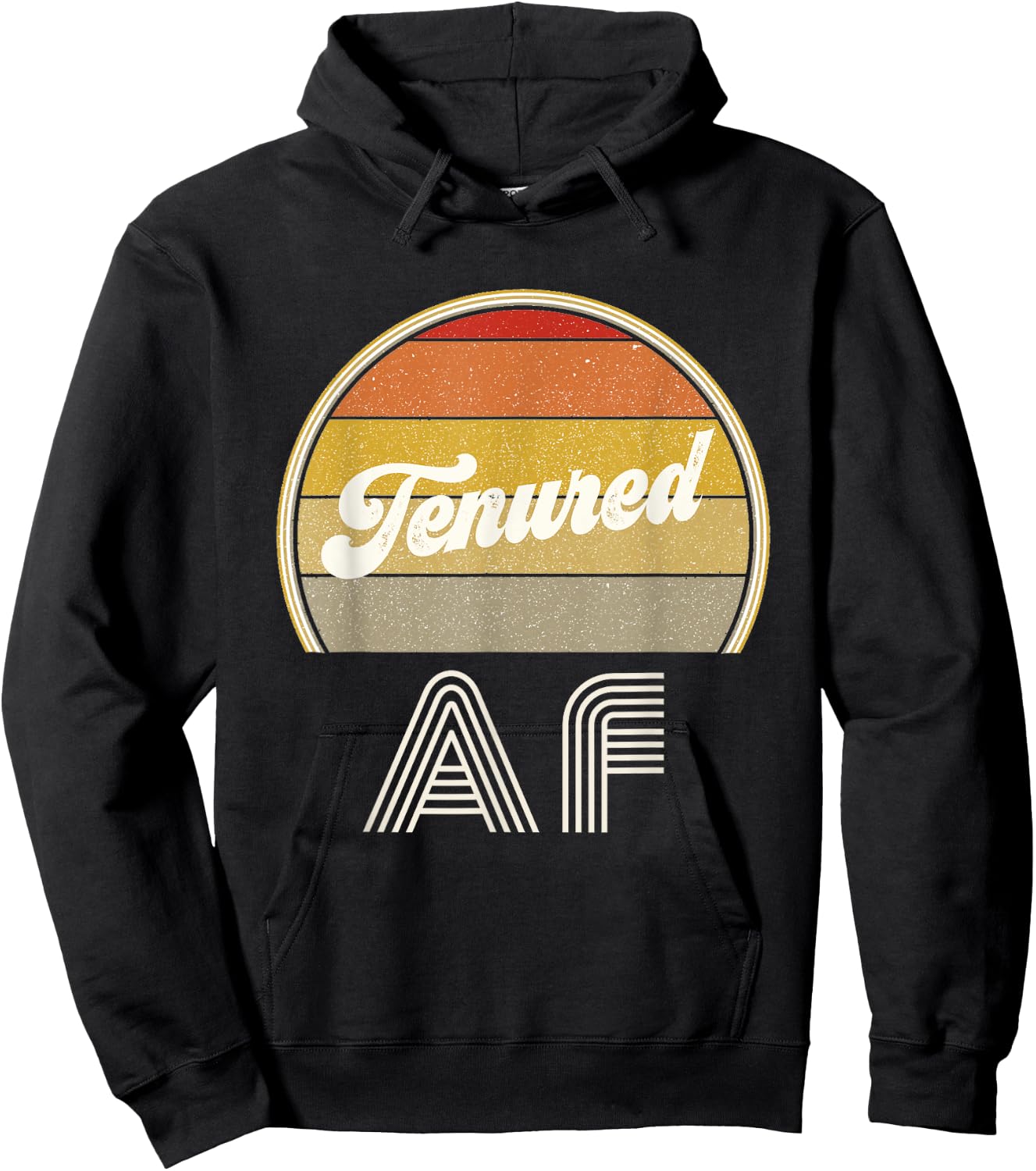 Tenure Stuff For Teachers Retro Tenured AF College Professor Women Hoodie - Hoodie | Black