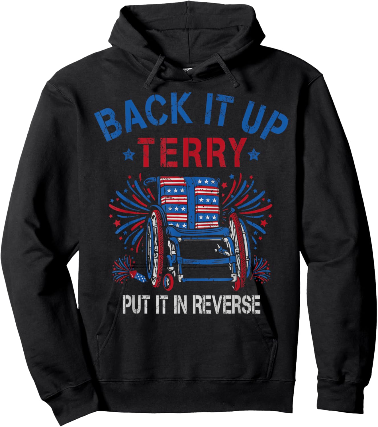 Back Up Terry Put It In Reverse Firework Funny 4th Of July Women Men Hoodie - Hoodie | Black