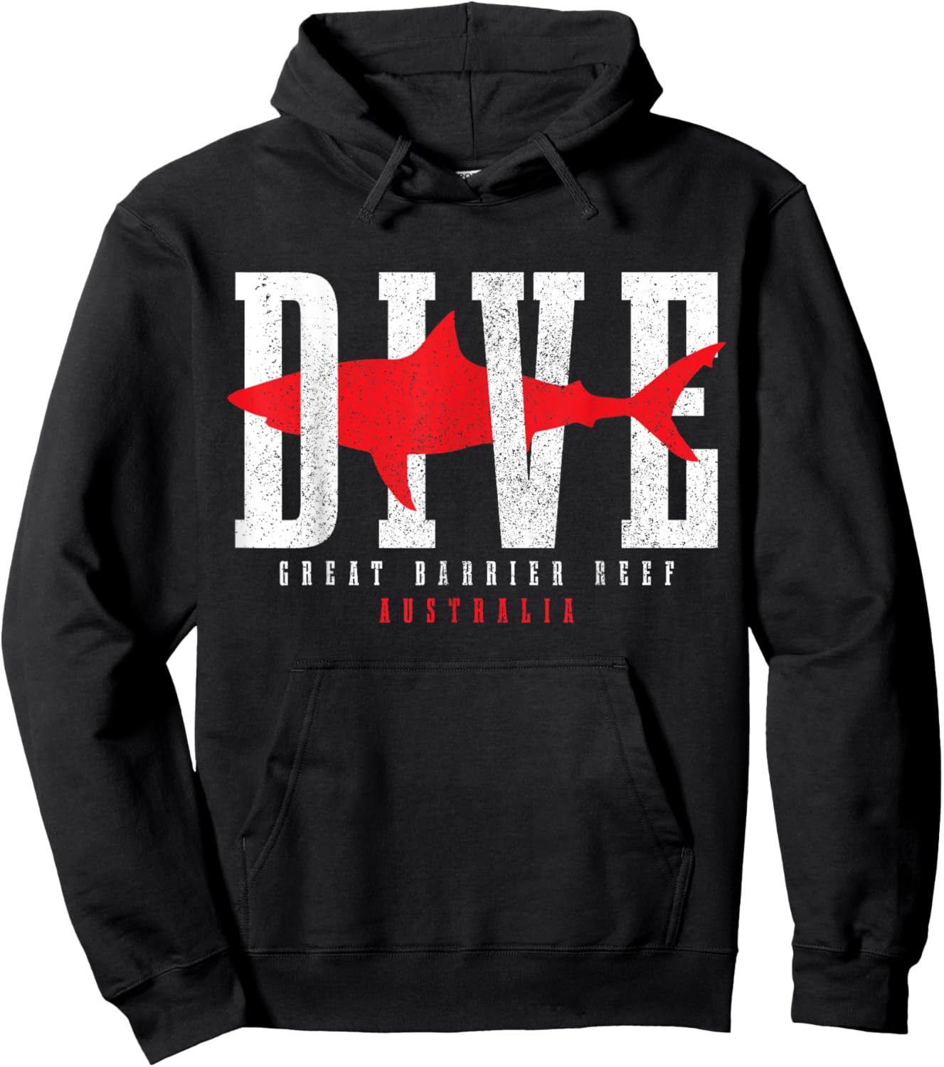 Great Barrier Reef Australia Diving Shark Diver Hoodie - Hoodie | Black