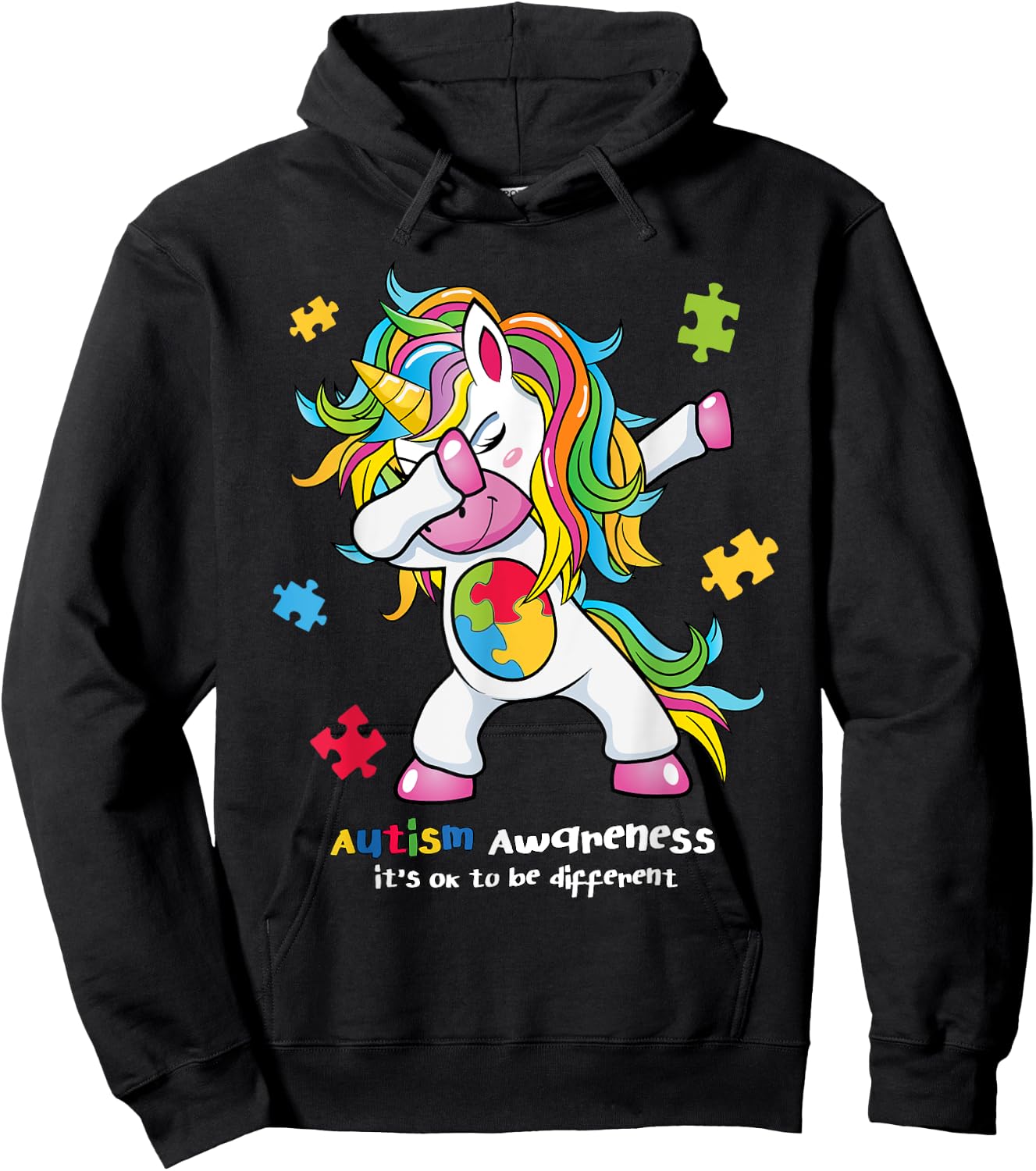 Autism Awareness - It's OK To Be Different Women Hoodie - Hoodie | Black