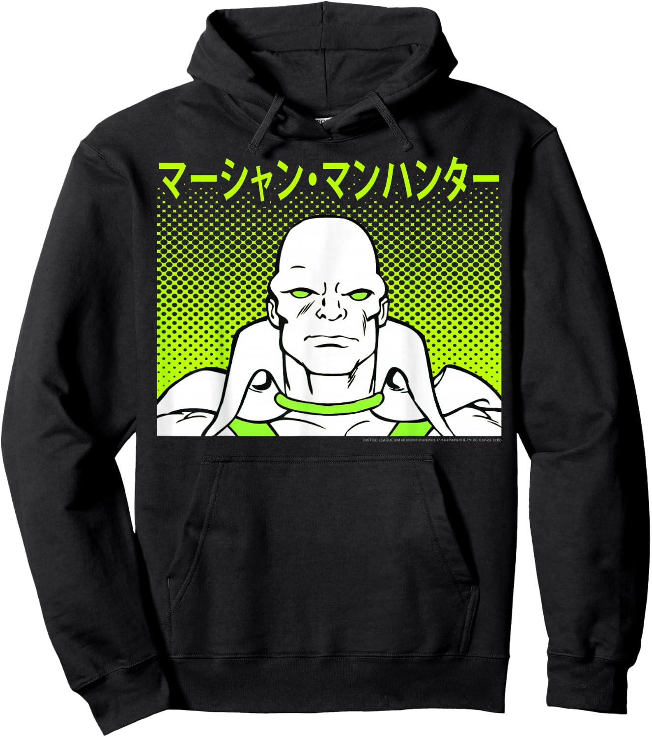 DC Comics Martian Manhunter Dotted Kanji Portrait Hoodie - Hoodie | Black