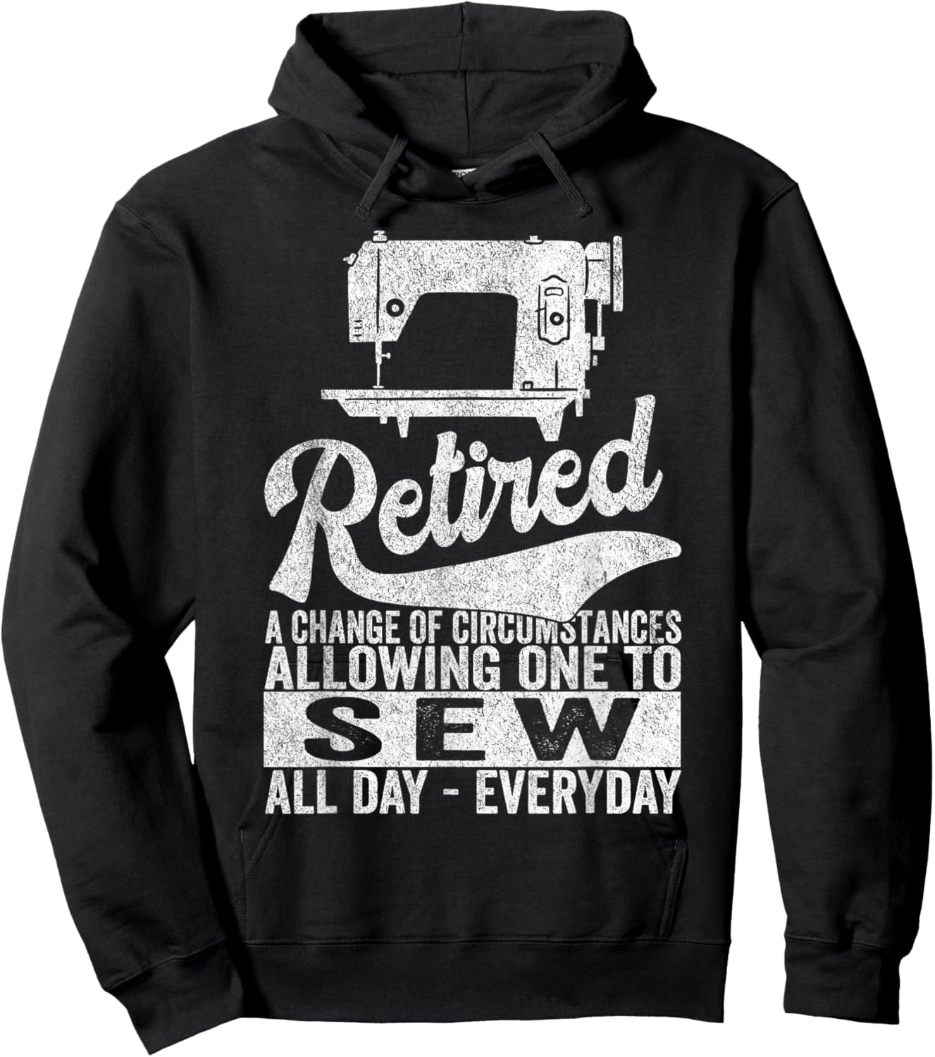 Funny Retired Definition Sewing Quilting Retirement Hoodie - Hoodie | Black