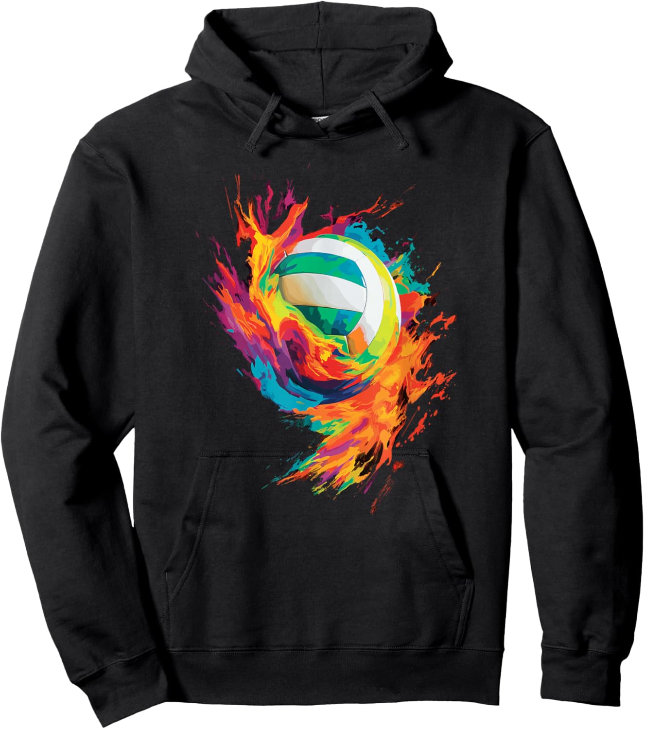 Colorful Volleyball volleyball player Girls Woman Teen Hoodie - Hoodie | Black