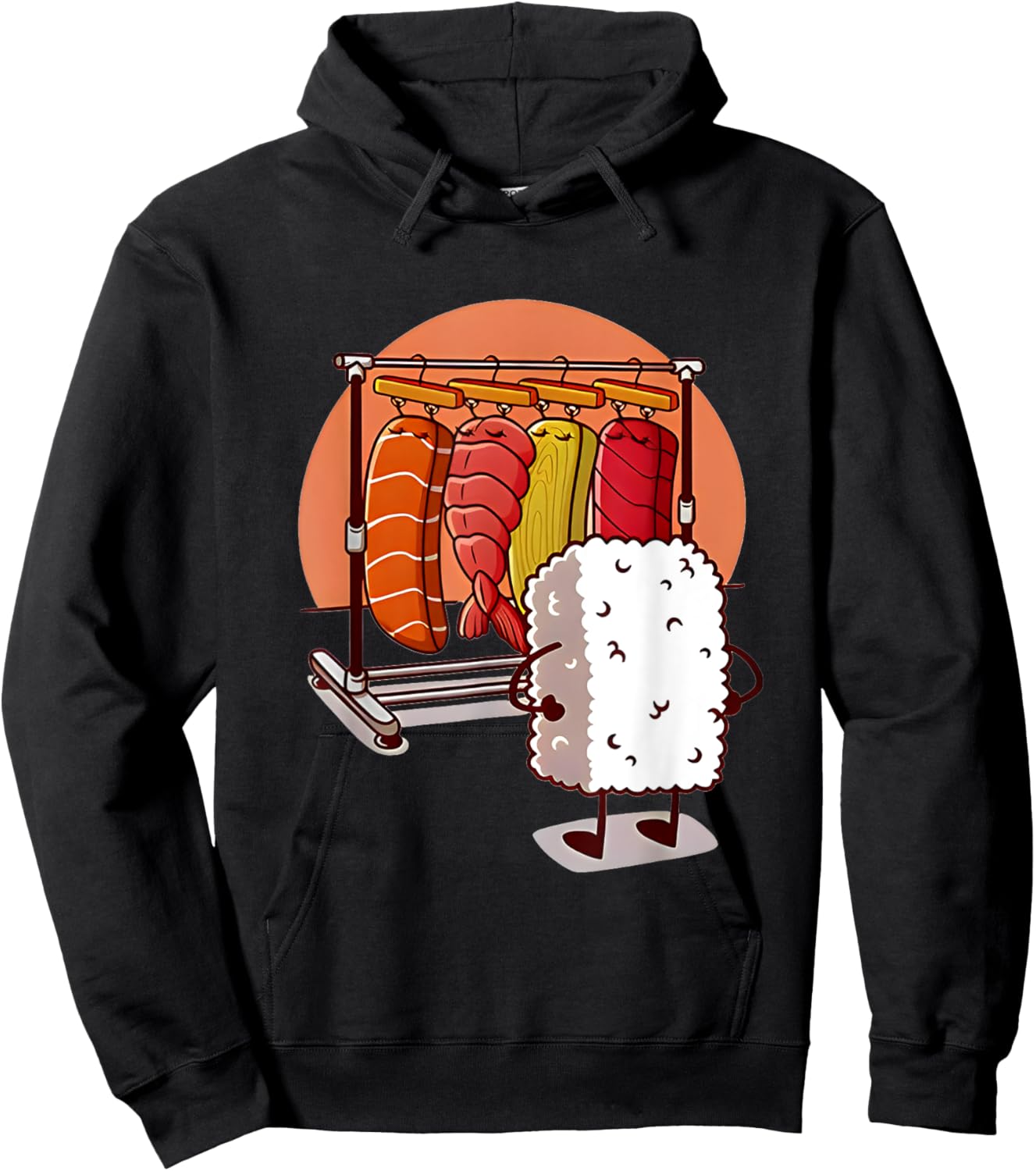 Which One Should I Wear Today Washed Sushi Japanese Food Hoodie - Hoodie | Black