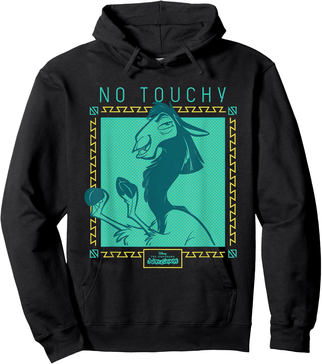 Disney The Emperor's New Groove Llama No Touchy Small Hoodie - Hoodie | Black