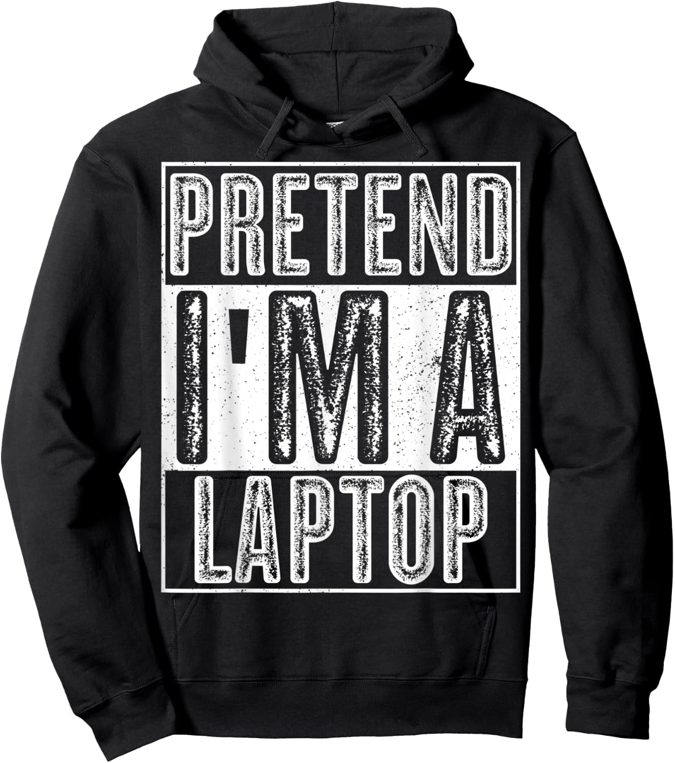 Pretend I'm A Laptop Shirt Funny Halloween Costume Gift Hoodie - Hoodie | Black
