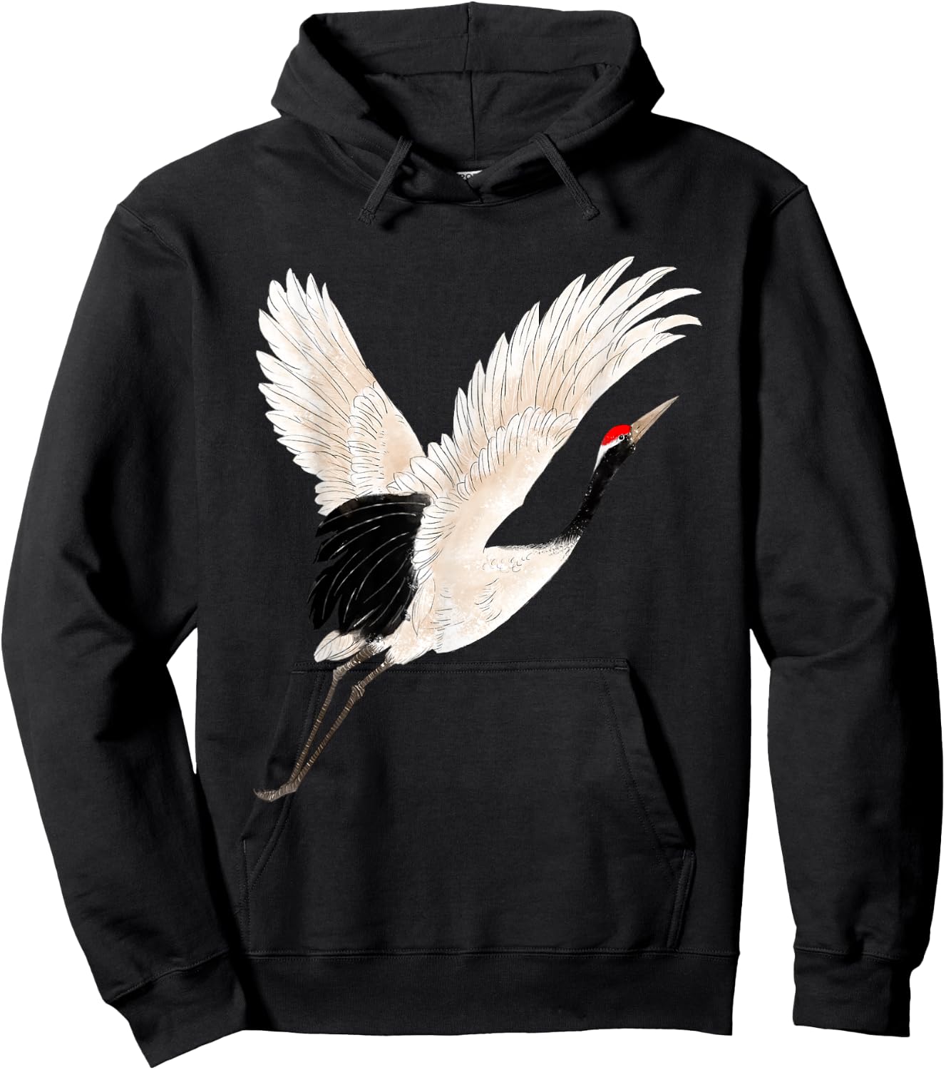Snow Crane Bird White Bird Watching Expert Bird Photographer Hoodie - Hoodie | Black