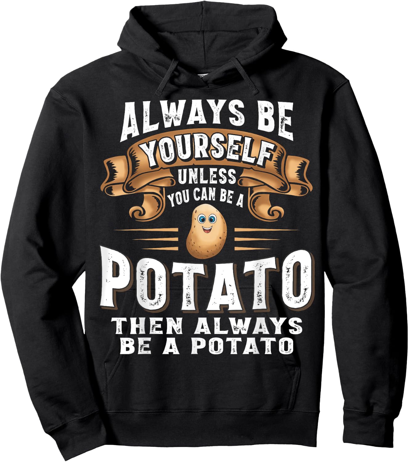 Potato Shirt Funny Cute Potato For Kids Boys Girls Hoodie - Hoodie | Black