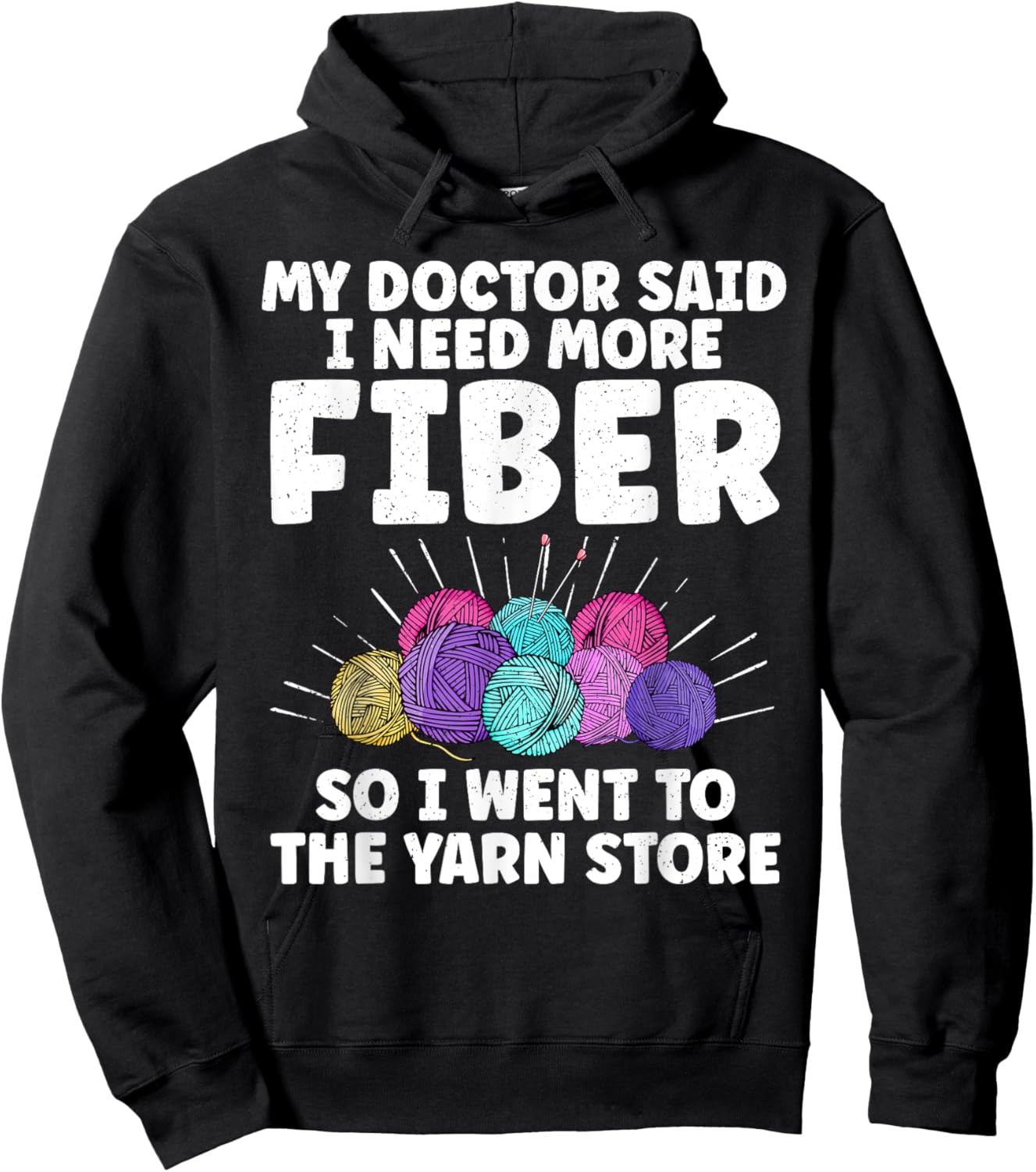Funny Crocheting Mom Knitting Yarn Crochet Lovers Hoodie - Hoodie | Black