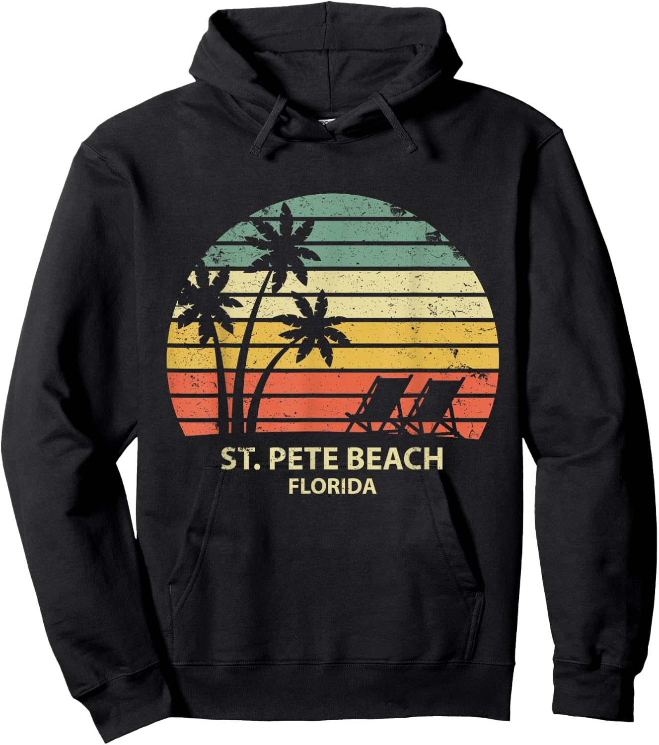 Vintage Florida St. Pete Beach T Shirt Cool Retro Hoodie - Hoodie | Black