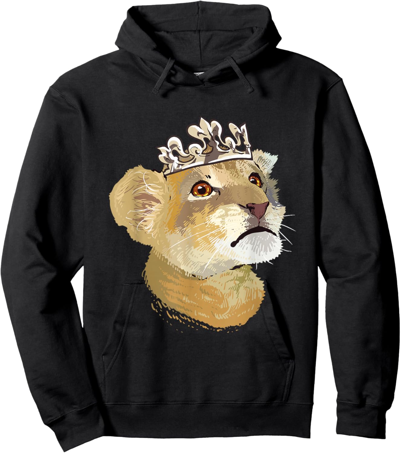 Lion Princess Crown Big Cat Lioness Family Hoodie - Hoodie | Black