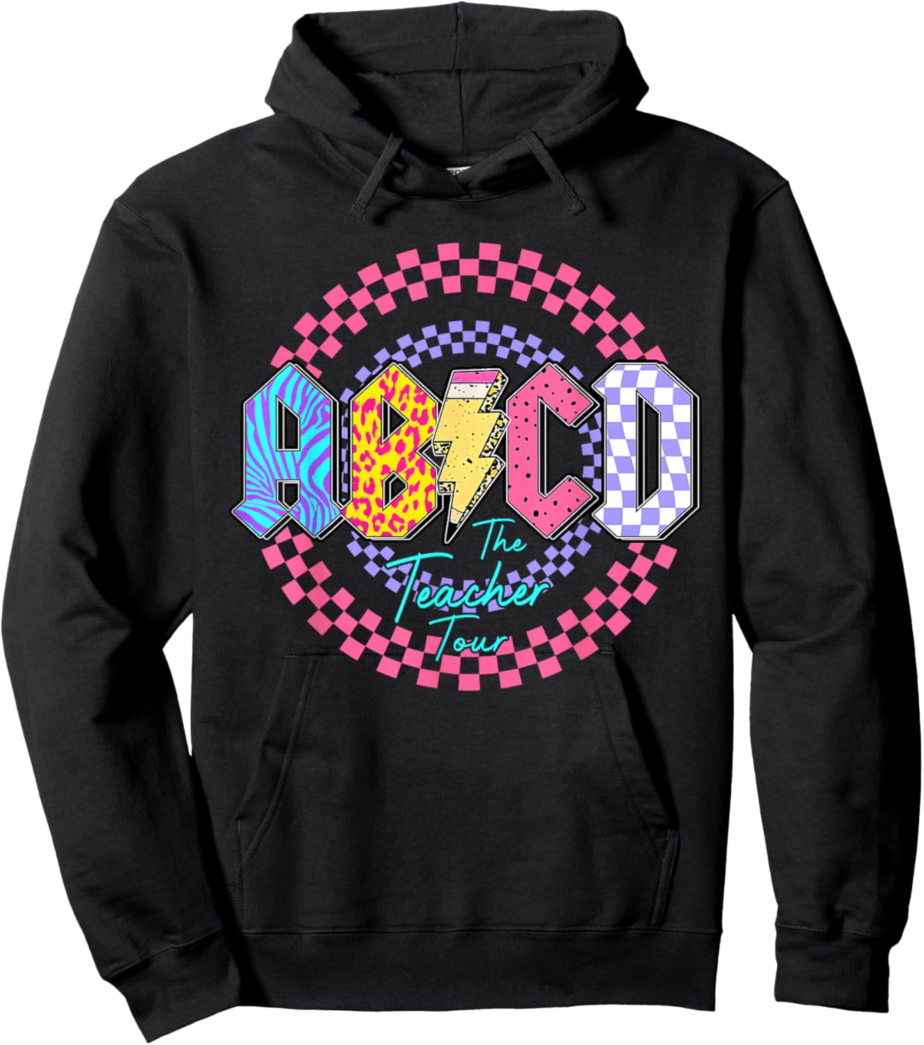 ABCD The Teacher Tour Rockin' Happy Last Day Of School Retro Hoodie - Hoodie | Black