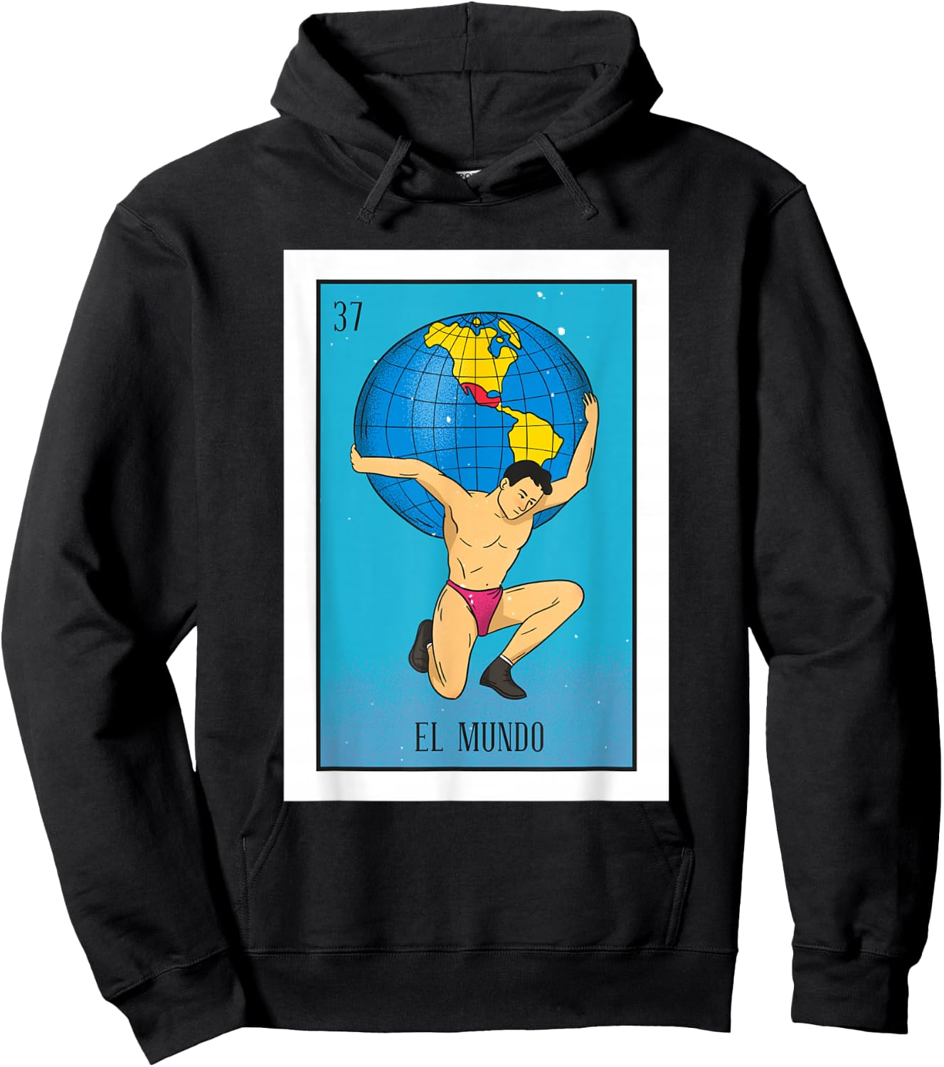 El Mundo Lottery Card Gift The World Card Mexican Lottery Hoodie - Hoodie | Black