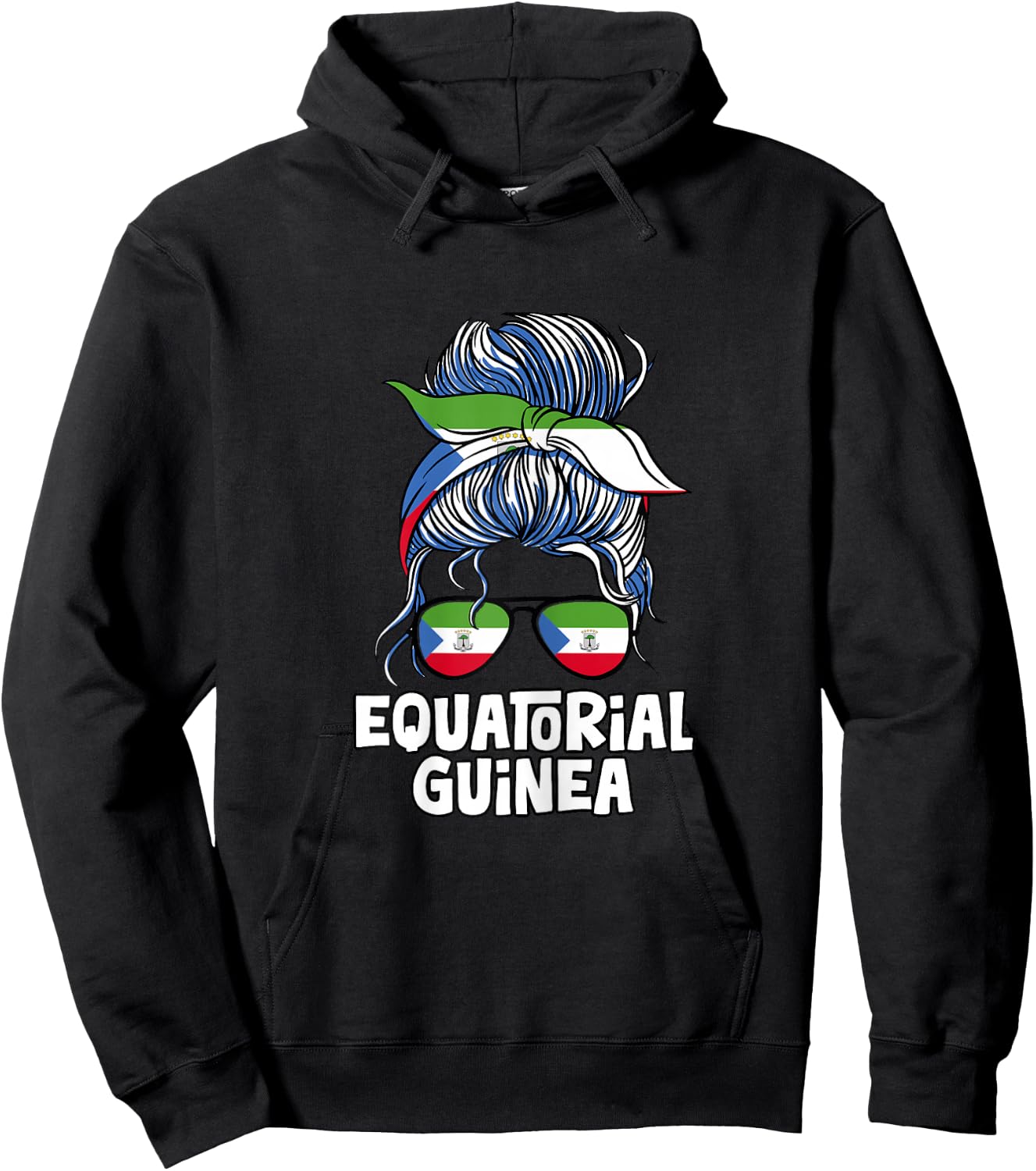 Equatorial Guinea Girl African Girls Flag Hoodie - Hoodie | Black