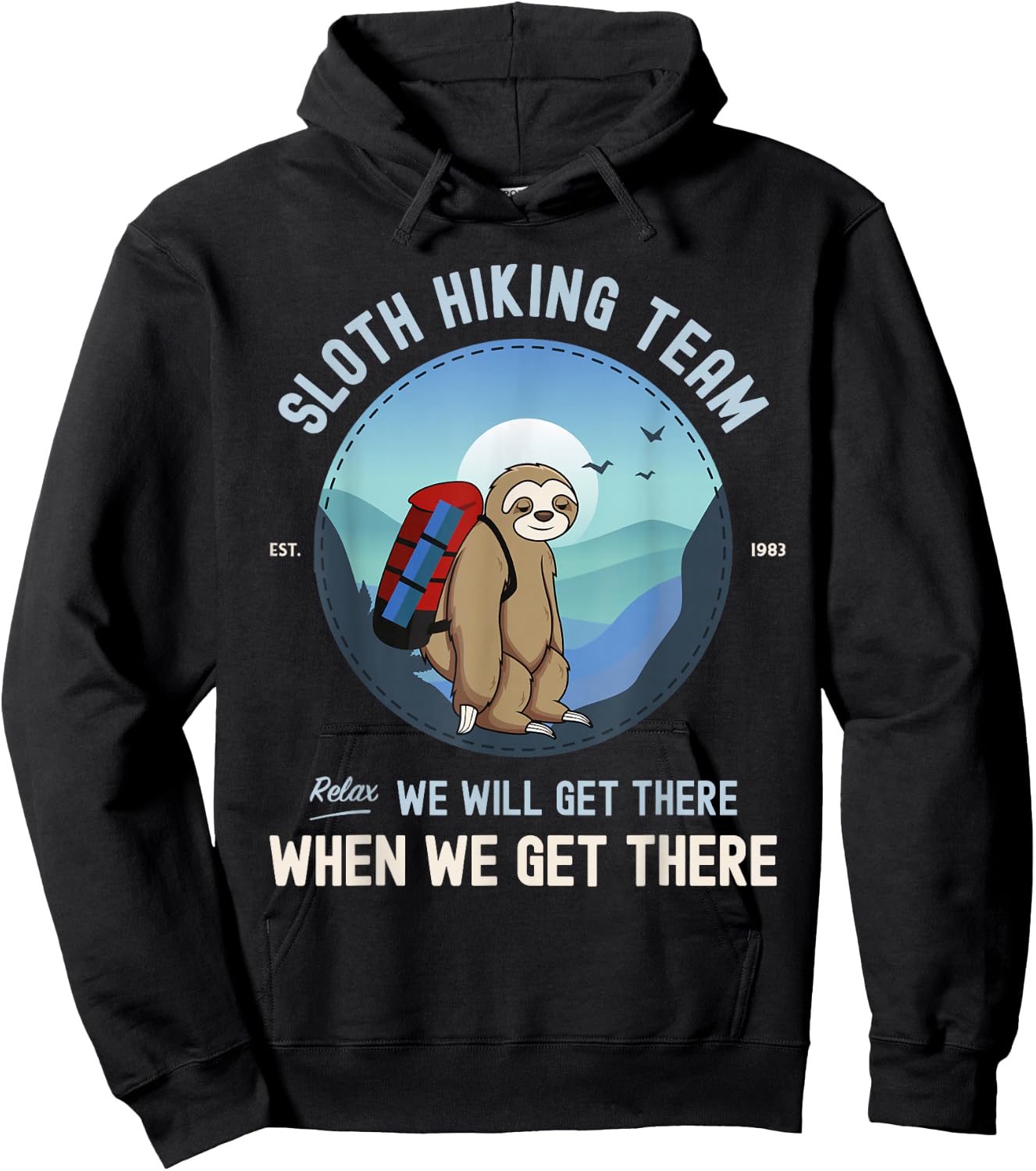 Sloth Hiking Sloth Hiking Team Hoodie - Hoodie | Black