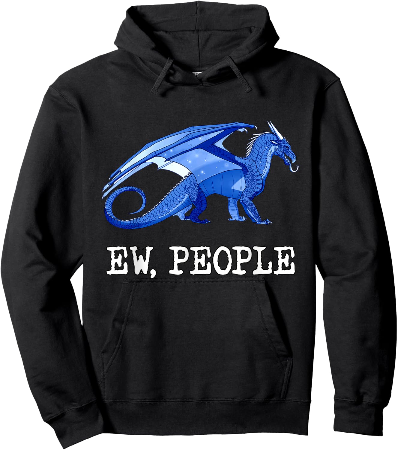 Funny Dragon Ew People Hoodie - Hoodie | Black