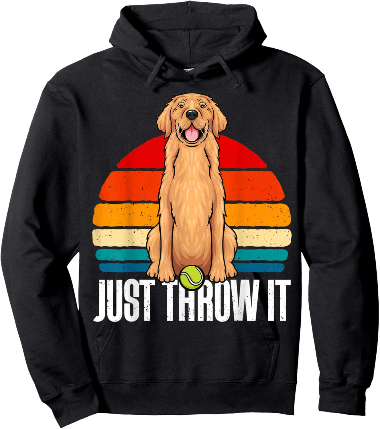 Funny Dog Lover, Golden Retriever Dog, Golden Retriever Hoodie - Hoodie | Black
