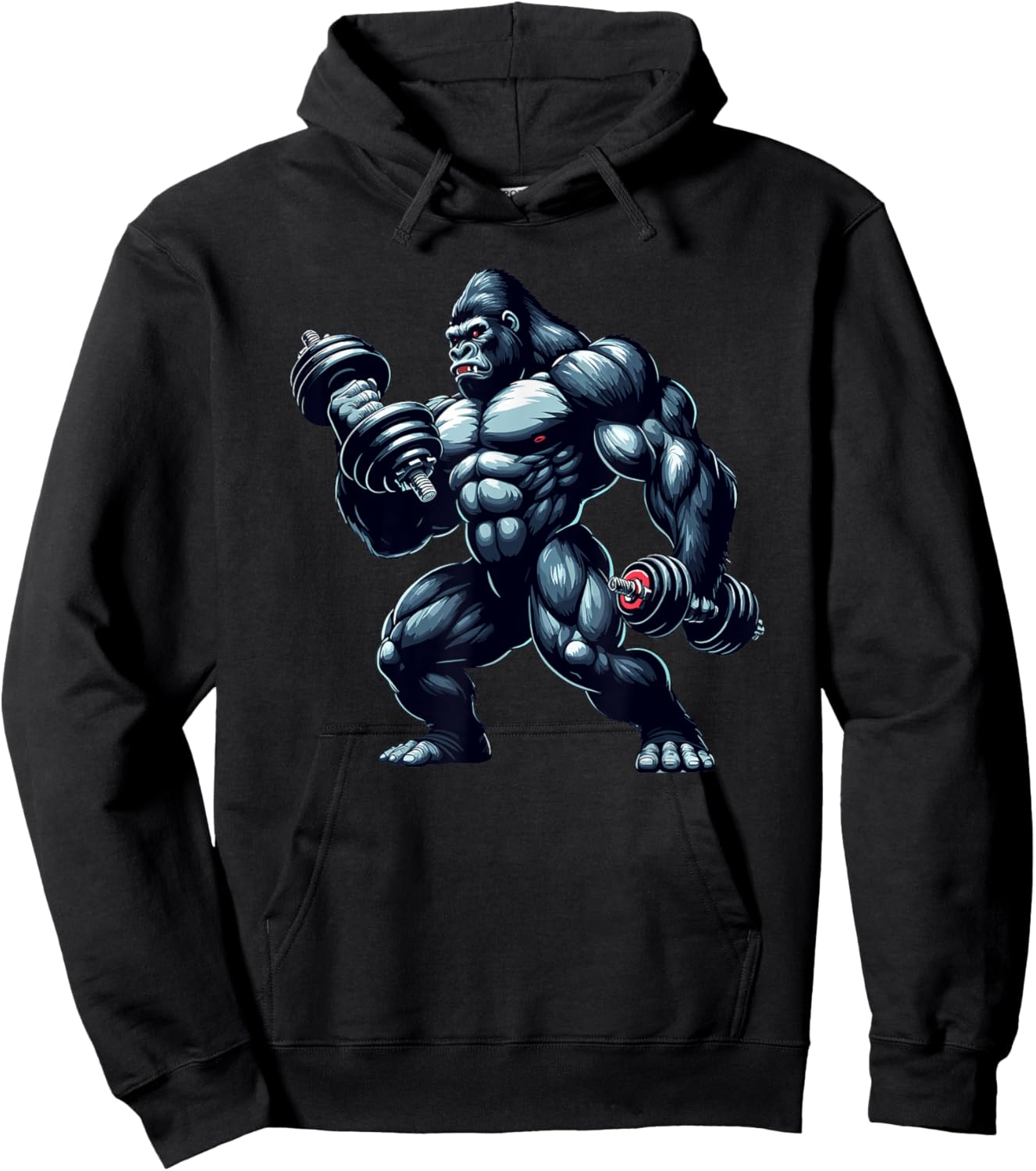 Gorilla Bodybuilder Gym Weightlifting Workout Motivation Hoodie - Hoodie | Black