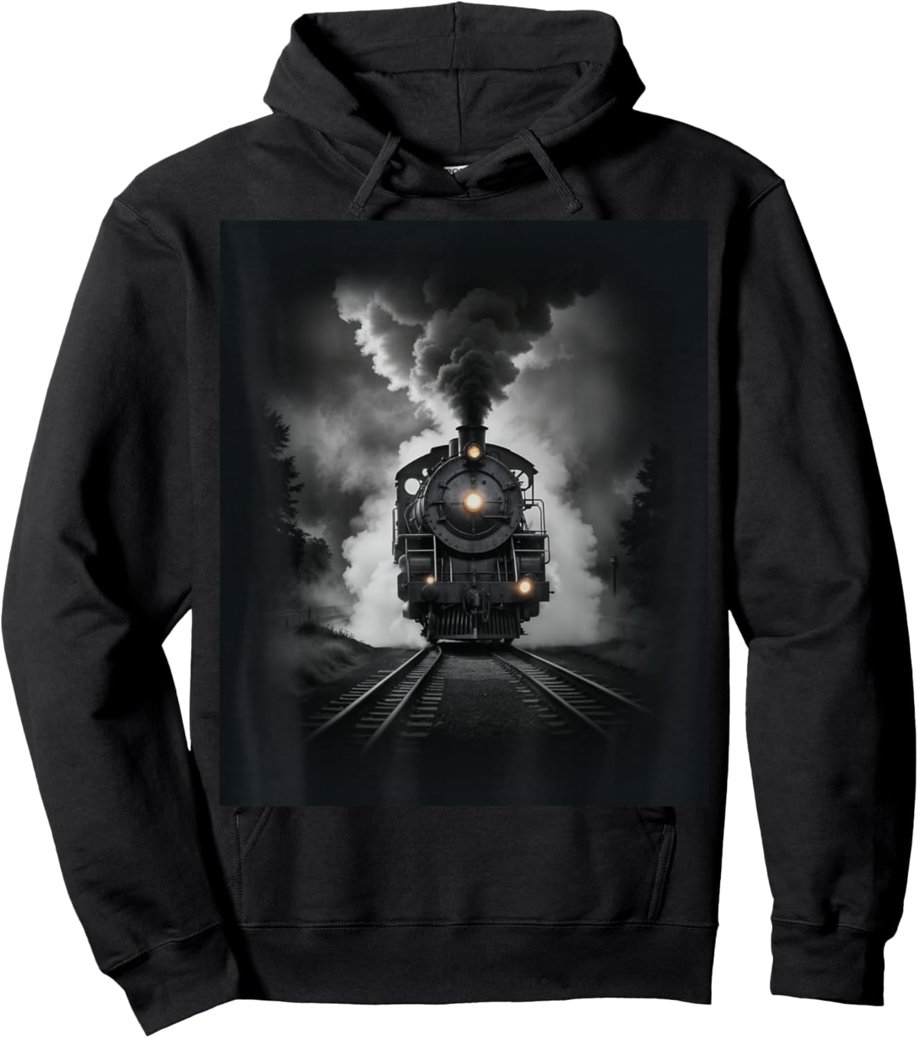 Steam Locomotive Train 4014 Vintage Railroad Big Boy Engine Hoodie - Hoodie | Black
