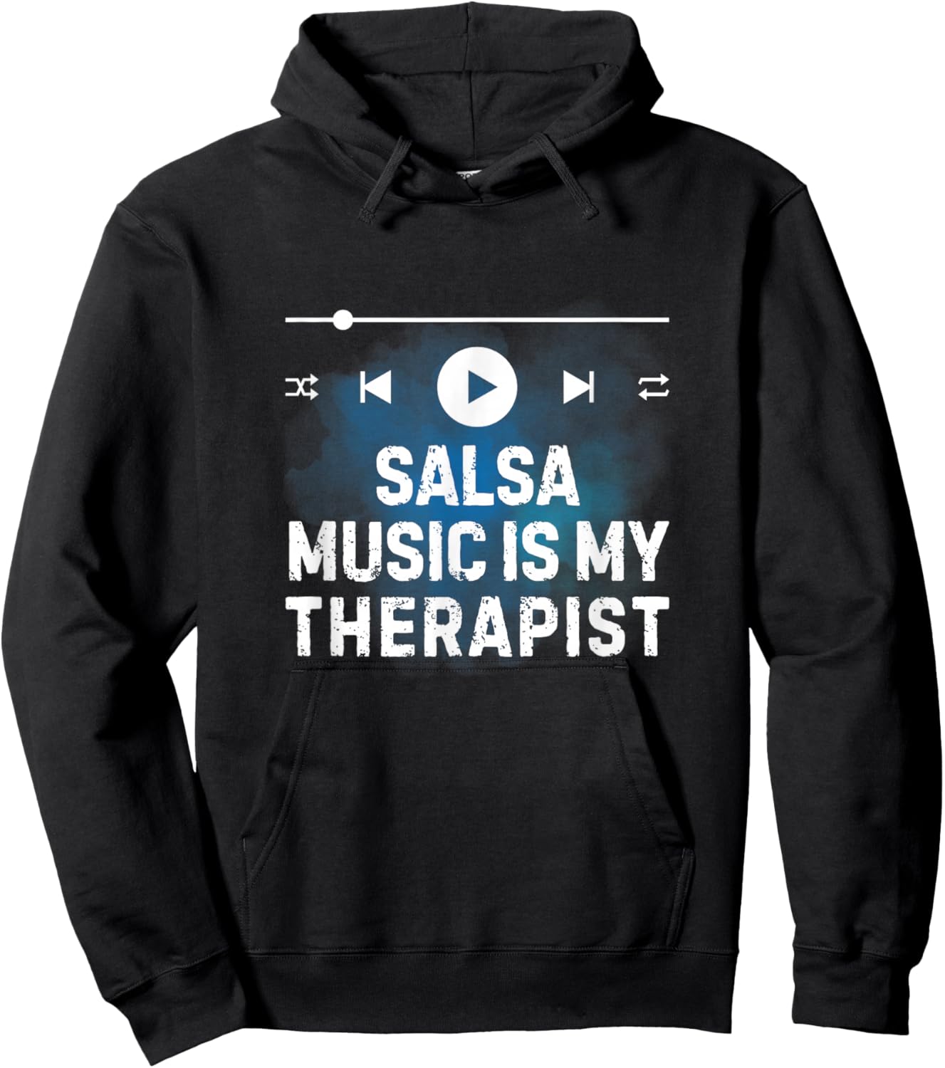 Salsa Music Is My Therapist Music Lover Therapy Vibes Hoodie - Hoodie | Black