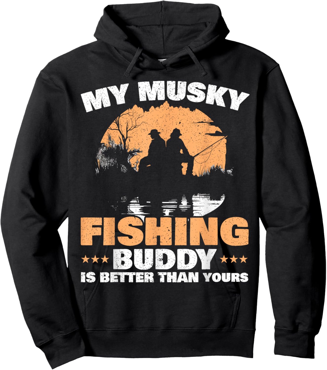 Muskie Fishing Musky Fisherman Fish Catcher Fisherman Hoodie - Hoodie | Black
