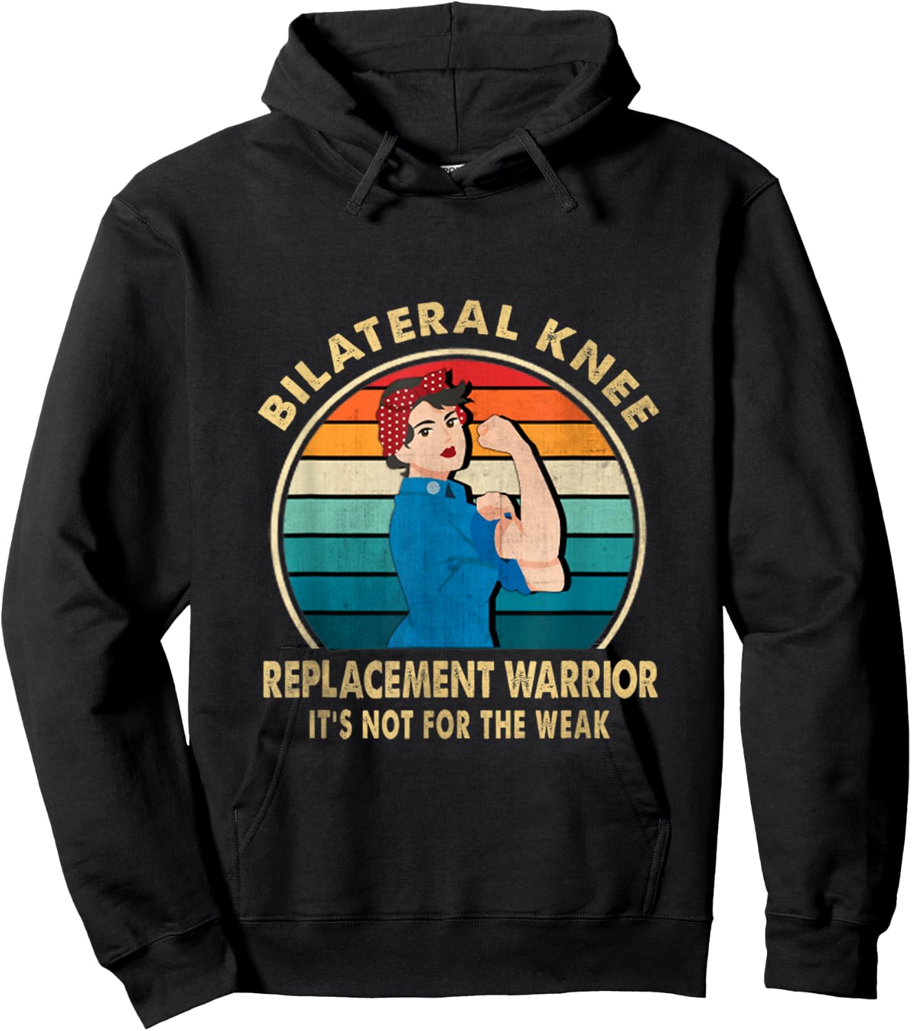 Bilateral Knee Replacement Warrior Recovery Get Well Soon Hoodie - Hoodie | Black