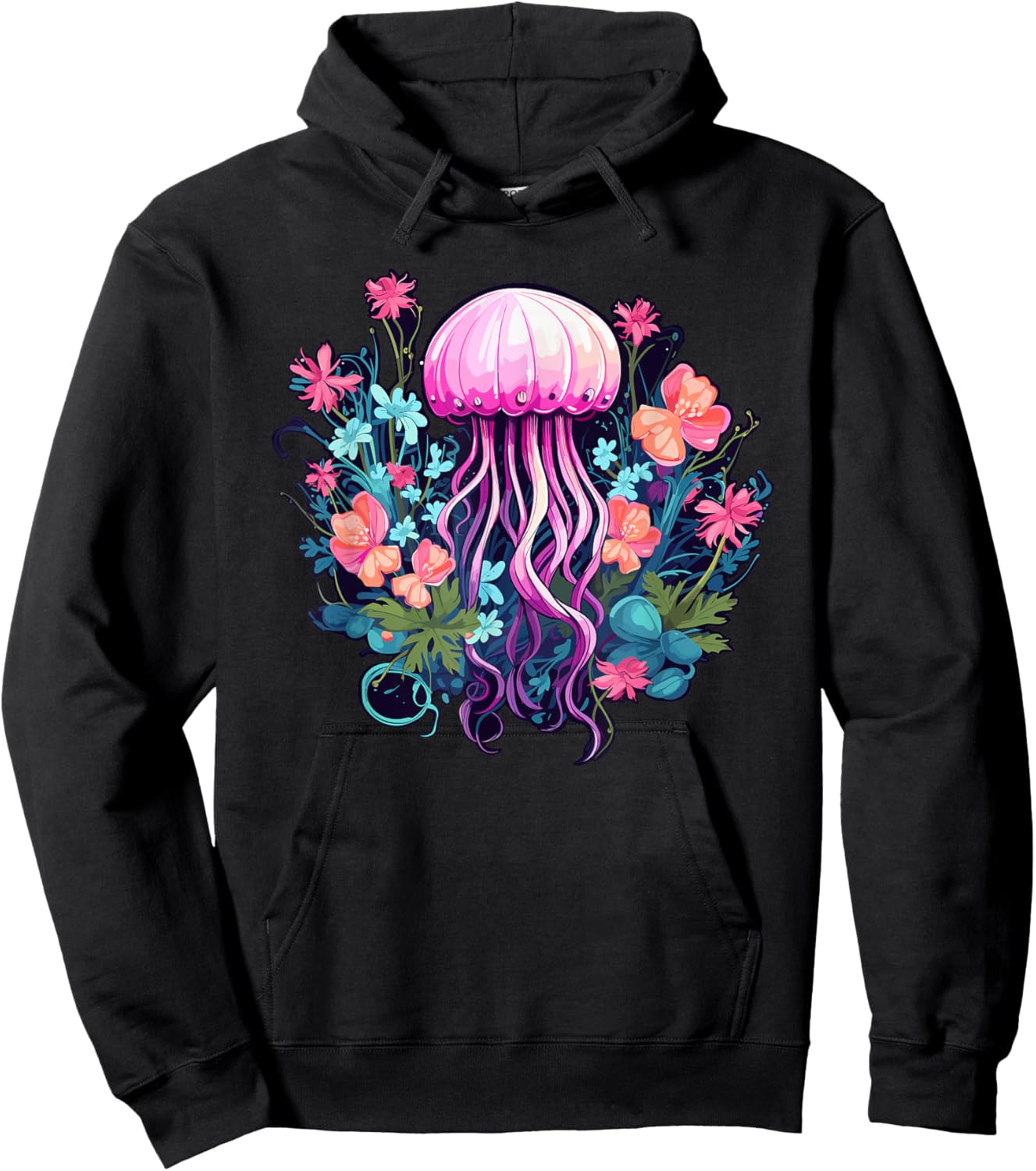Cute Jellyfish Costume Jelly Fish Sea Ocean Girls Hoodie - Hoodie | Black