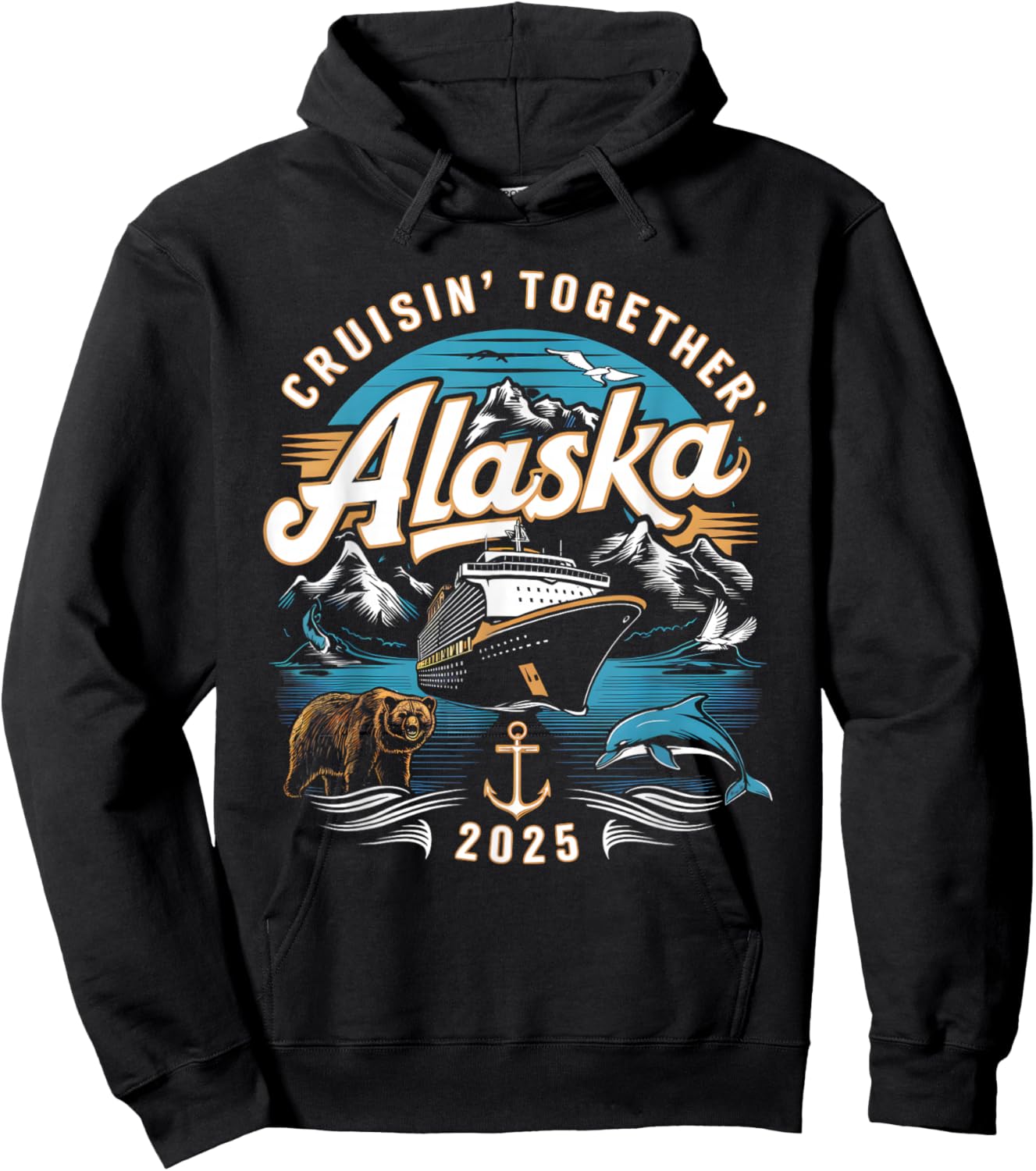 Matching Family Men Women Kids Girl Boy Alaska Cruise 2025 Hoodie - Hoodie | Black