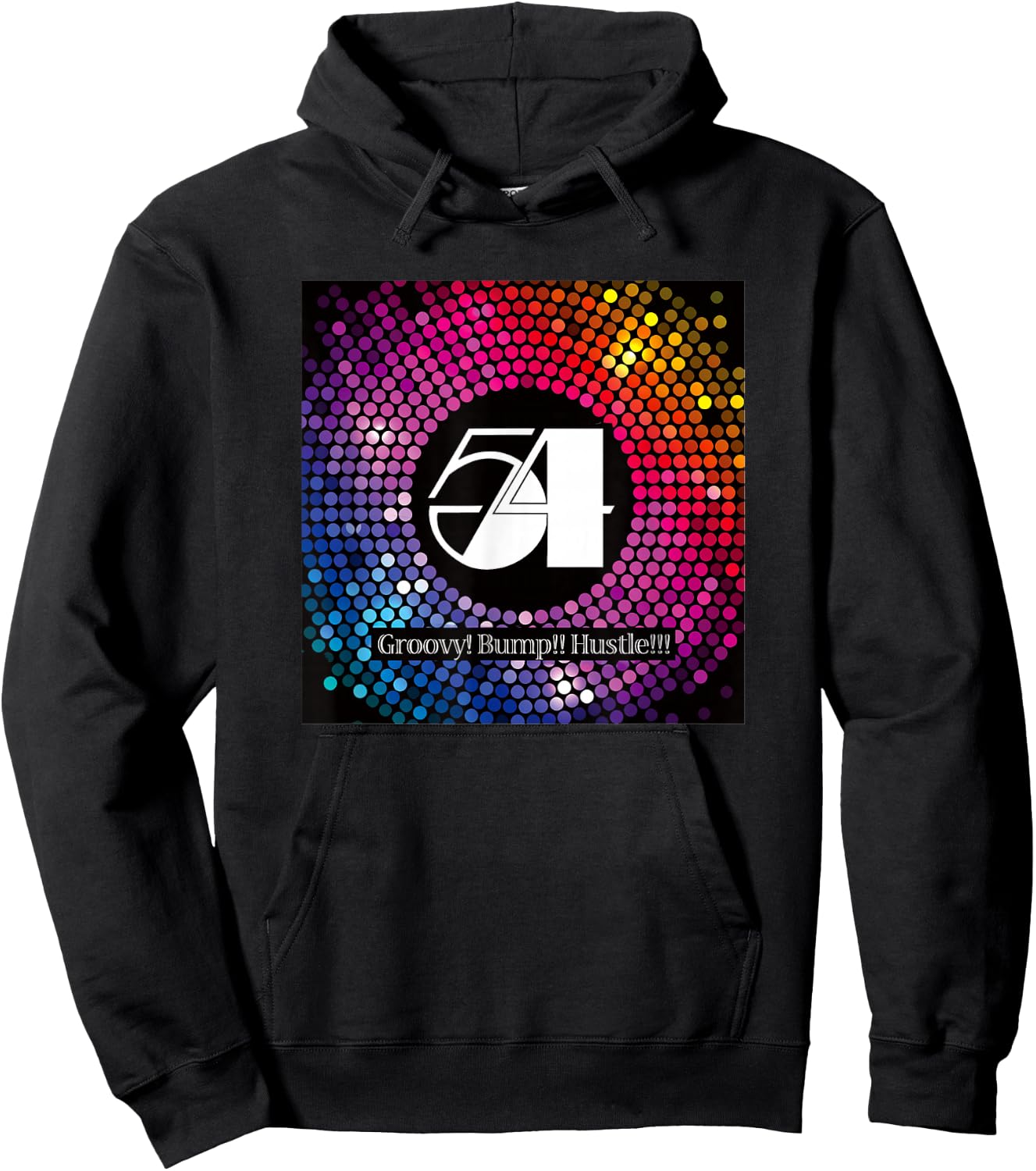 Disco Freaks Store Men's Studio 54 Retro Disco Black Graphic , Small, Short Sleeve, , Classic Fit, Lightweight Hoodie - Hoodie | Black